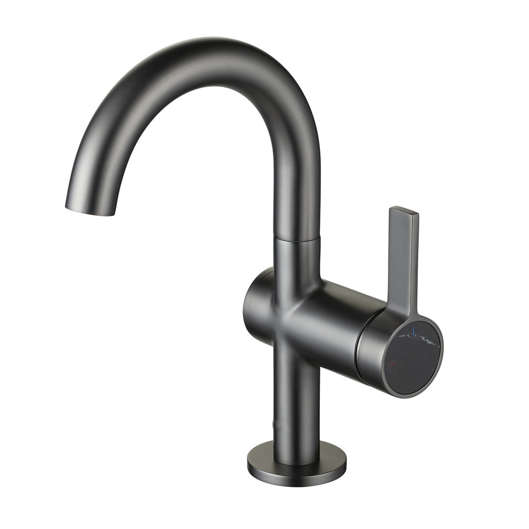 DAX Portofino Single Handle Bathroom Faucet - Gun Metal Finish (DAX-4341A-GM)