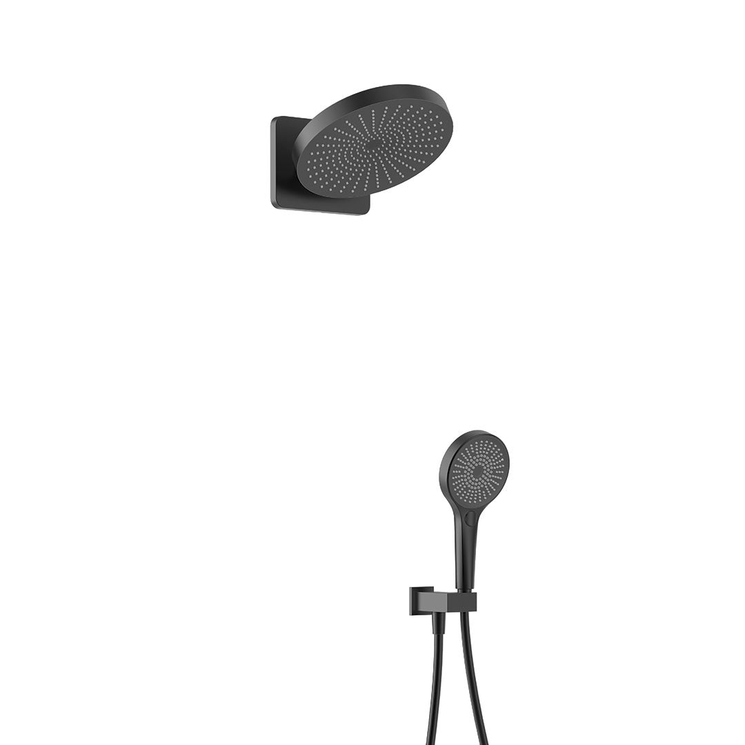 DAX Capri Shower System with Hand Shower - Matt Black Finish (DAX-8330-BL)