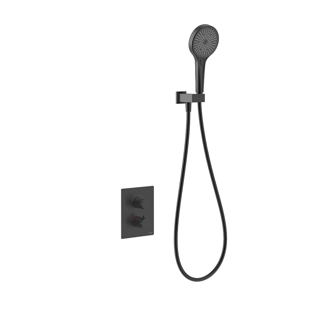 DAX Capri Shower System with Hand Shower - Matt Black Finish (DAX-8330-BL)