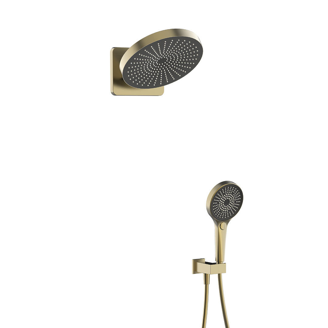 DAX Capri Shower System with Hand Shower - Brush Gold Finish (DAX-8330-BG)