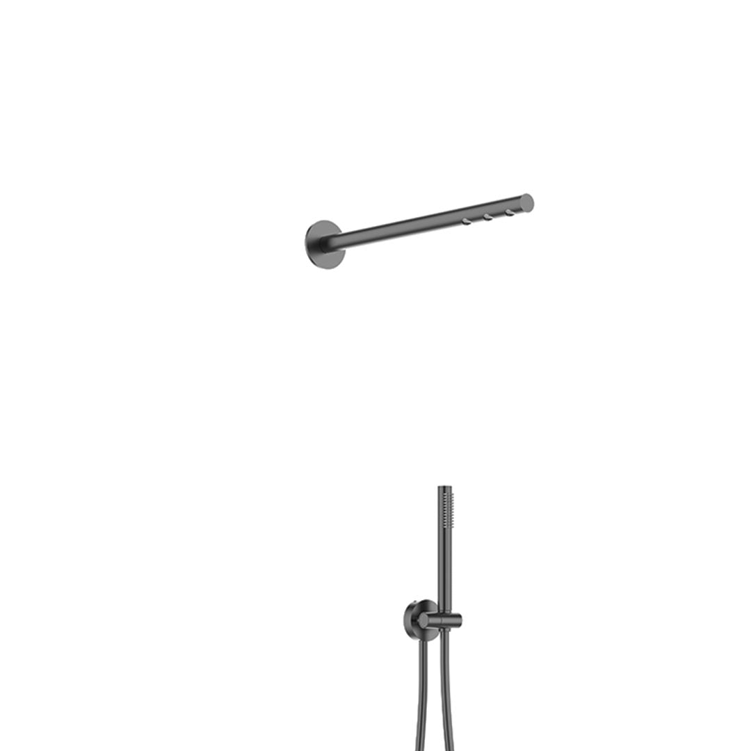 DAX Portofino Shower System with Hand Shower - Matt Black Finish (DAX-8352-BL)