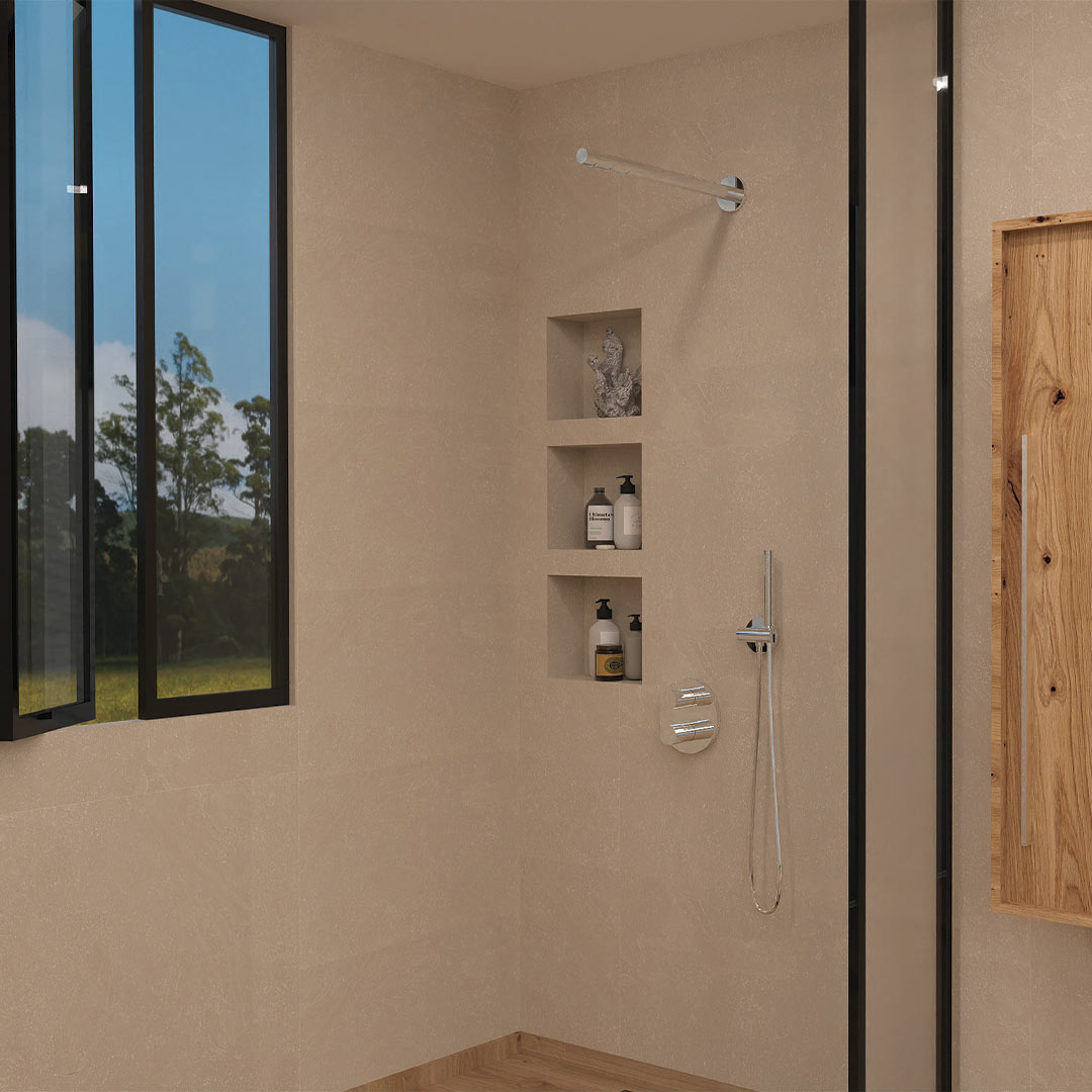 DAX Portofino Shower System with Hand Shower - Chrome Finish (DAX-8352-CR)