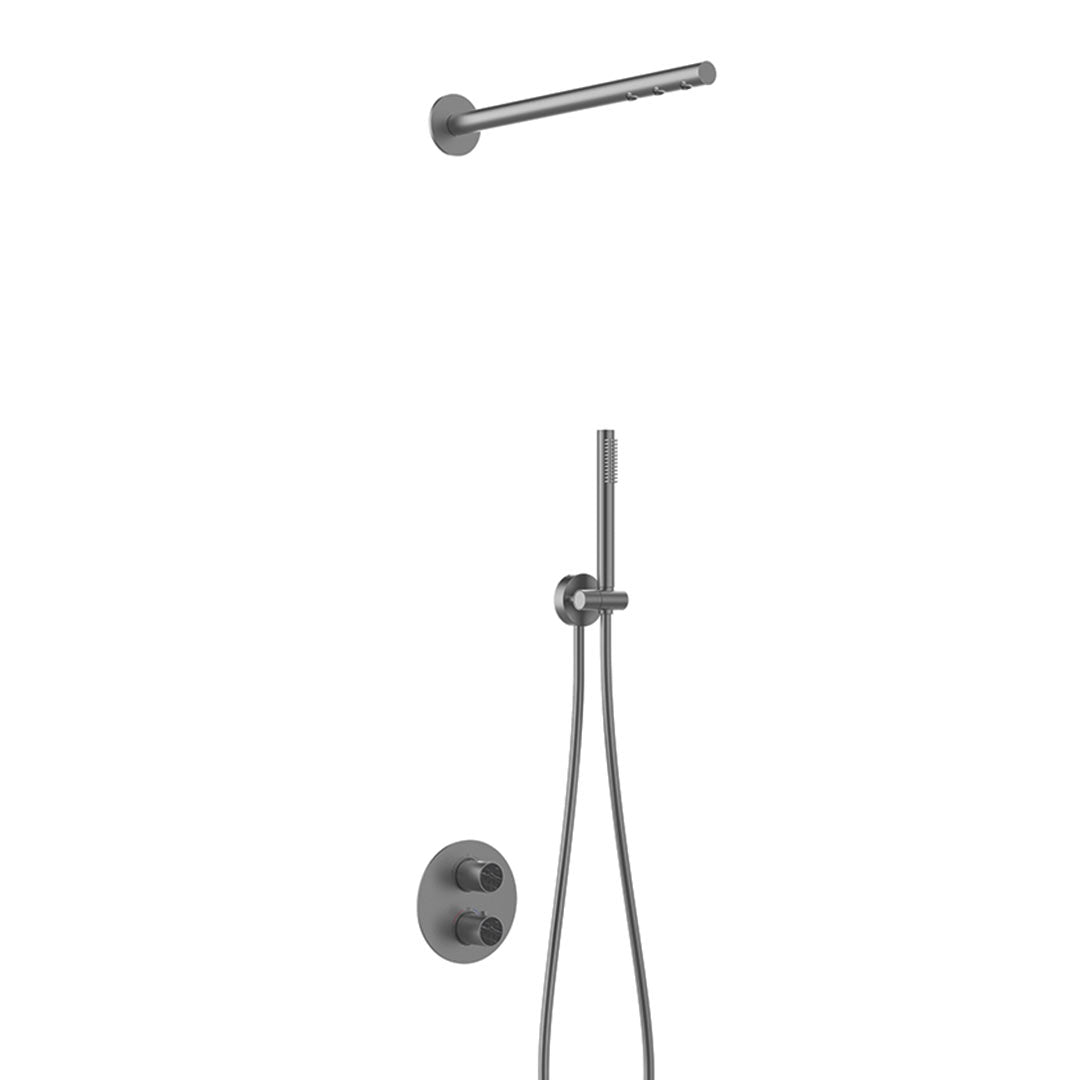 DAX Portofino Shower System with Hand Shower - Gun Metal Finish (DAX-8352-GM)