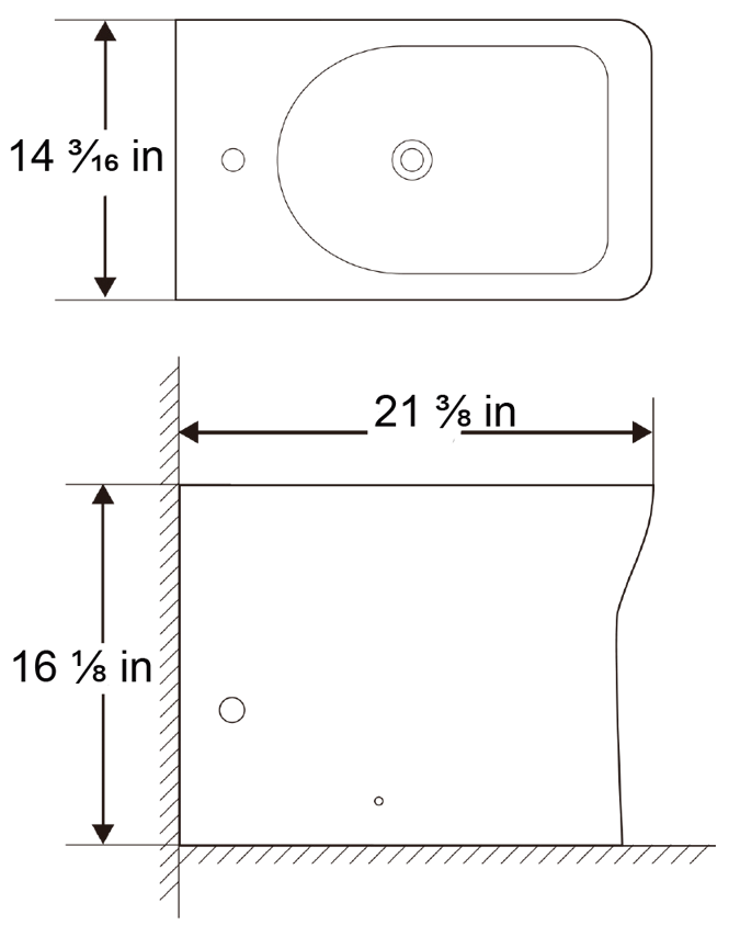 DAX Ceramic floor mount Bidet, White gloss Finish (BSN-CL12248F)