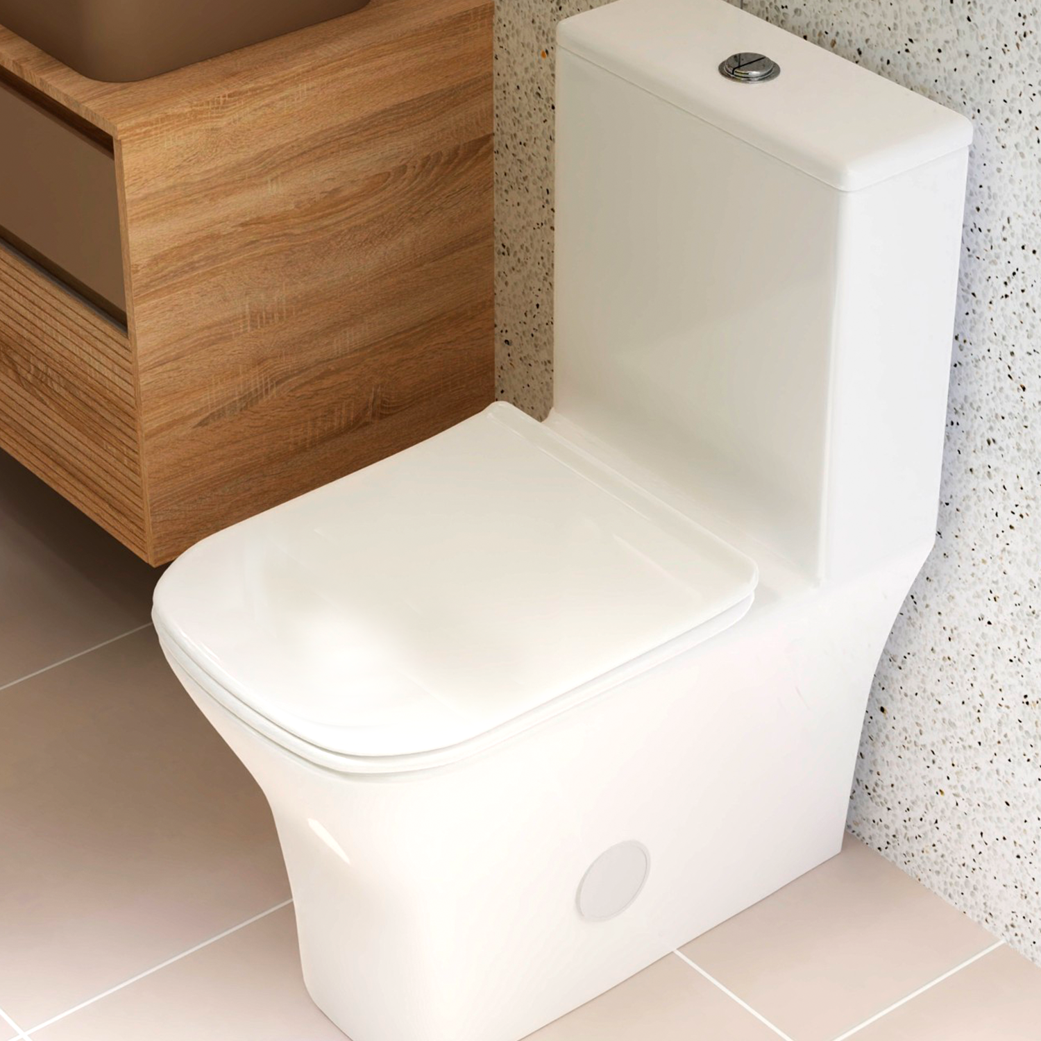 DAX Siphonic toilet one piece. S-Trap300MM Roughing-in (BSN-CL12248A)