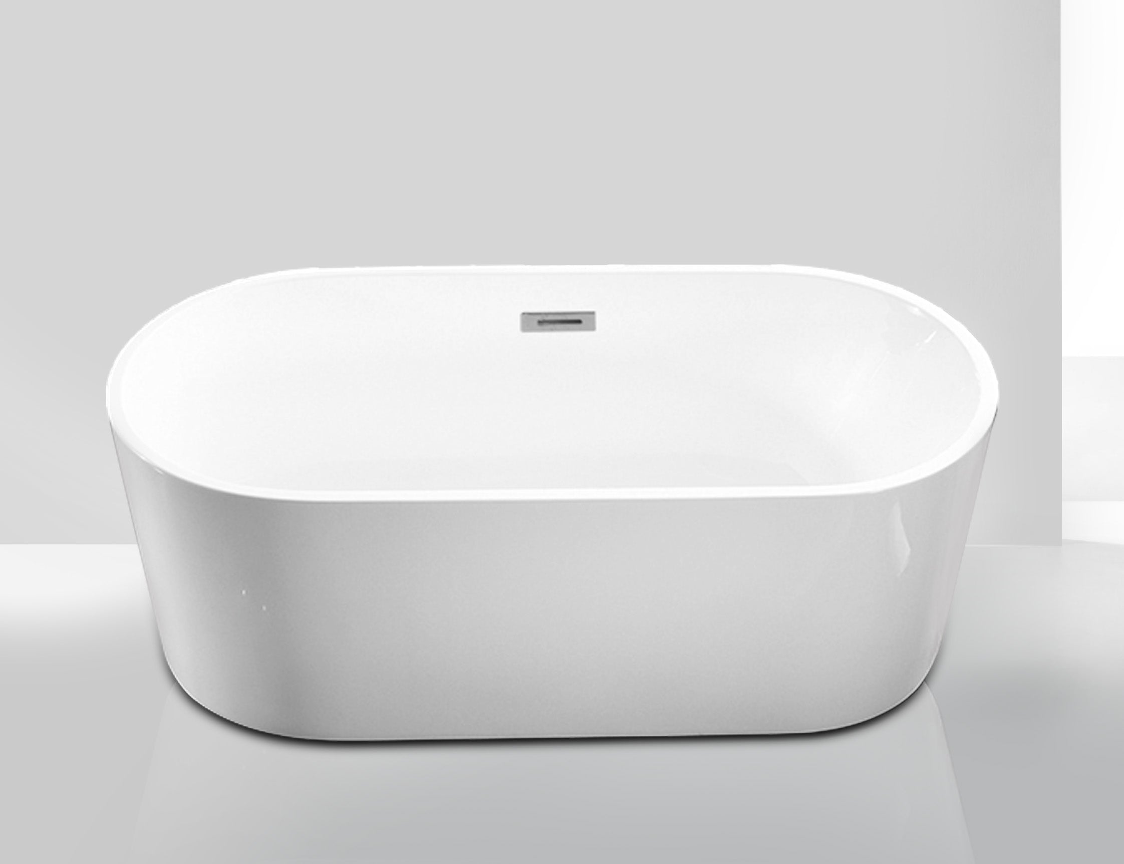 DAX Oval Freestanding Acrylic Bathtub Matt White - 62" x 29" (BT-9020)