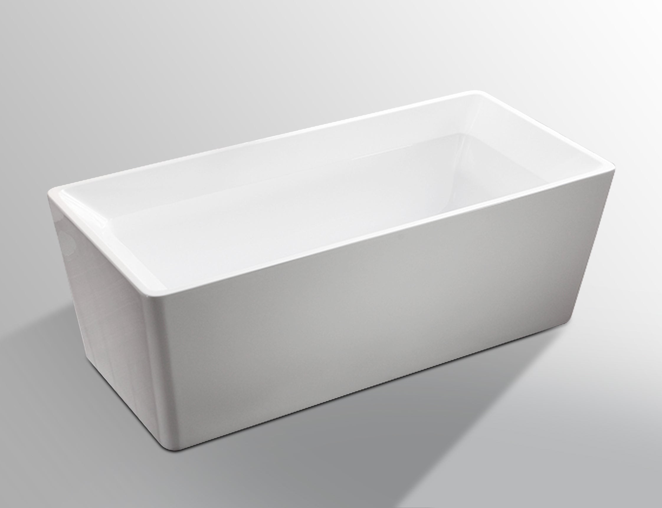 DAX Rectangle Freestanding Acrylic Bathtub Glossy White - 66" x 32" (BT-9029)