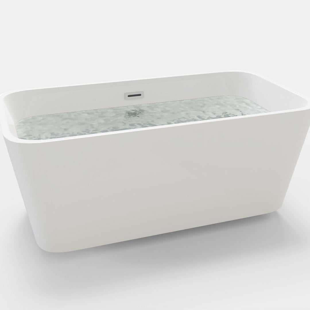 DAX Rectangle Freestanding Acrylic Bathtub Glossy White - 60" x 30" (BT-90401)