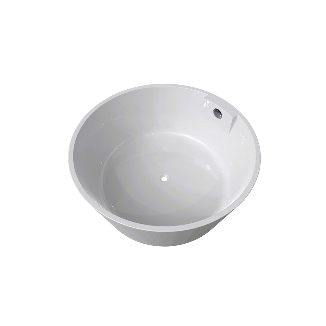 DAX Round Freestanding Acrylic Bathtub - Glossy White - 57" diameter (BT-9061)