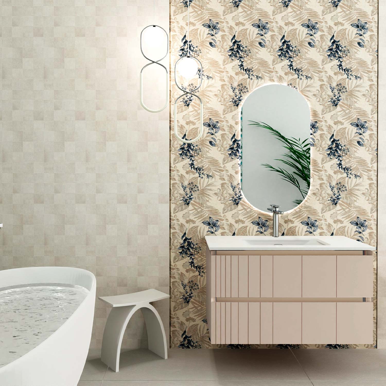 Bathroom Floating and Wall Mounted Vanity Cabinet - Pole Collection by DAX

Wall hung basin unit and POLE model with 2 drawers, playwood material, Greige Matte finish. Ultra-slim metal drawers, with total extraction, silent closing system and 3 adjustment settings, no tools required