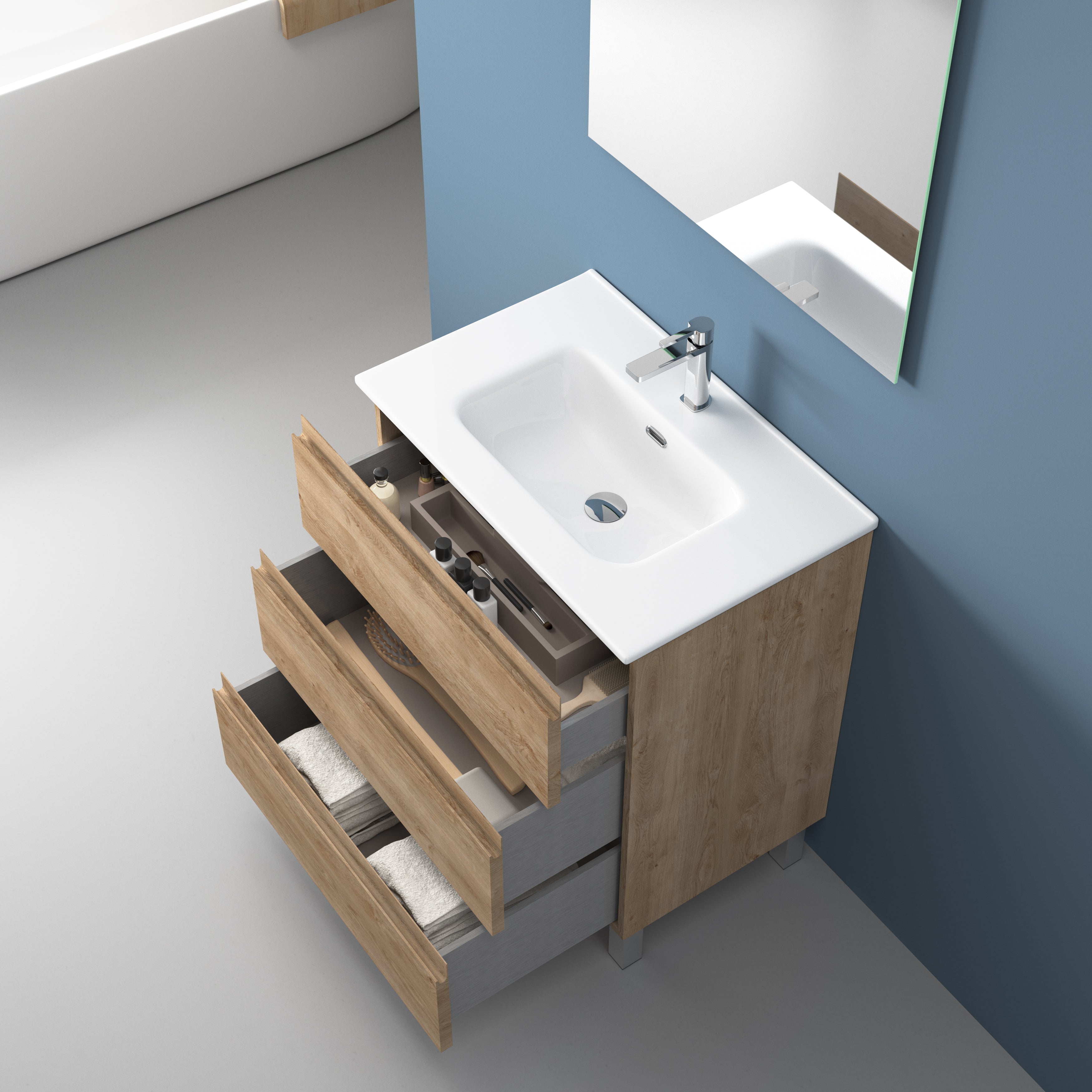 Costa Bathroom Vanity Cabinet with Basin Included