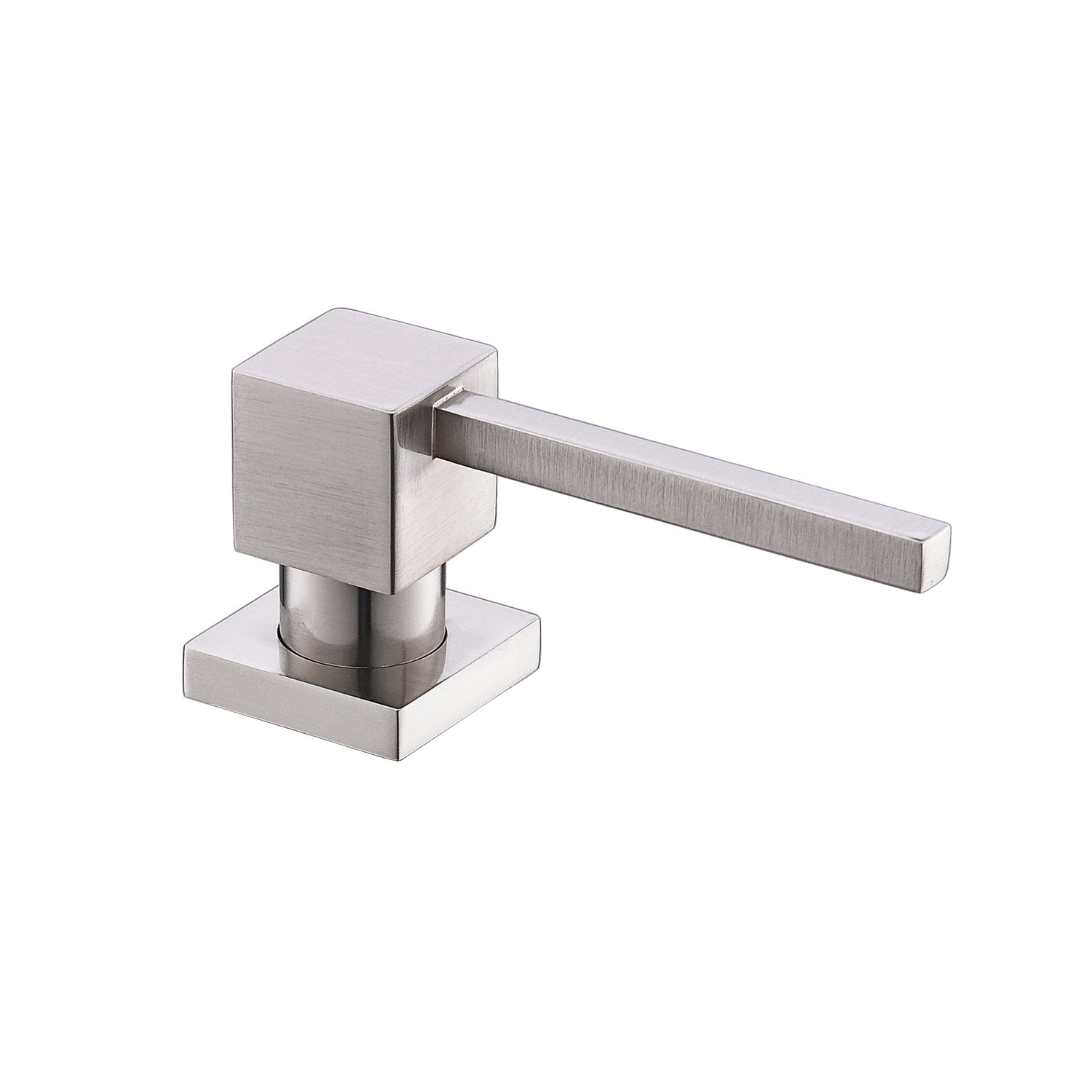 DAX Square Kitchen Sink Soap Dispenser, Deck Mount, Brass Body, 2-9/16 x 12-7/16 x 3-5/8 Inches (DAX-1001)