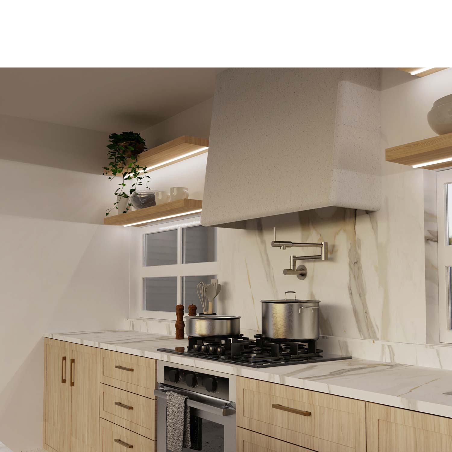 DAX Pot Filler - Brushed Nickel (DAX-10013-BN)