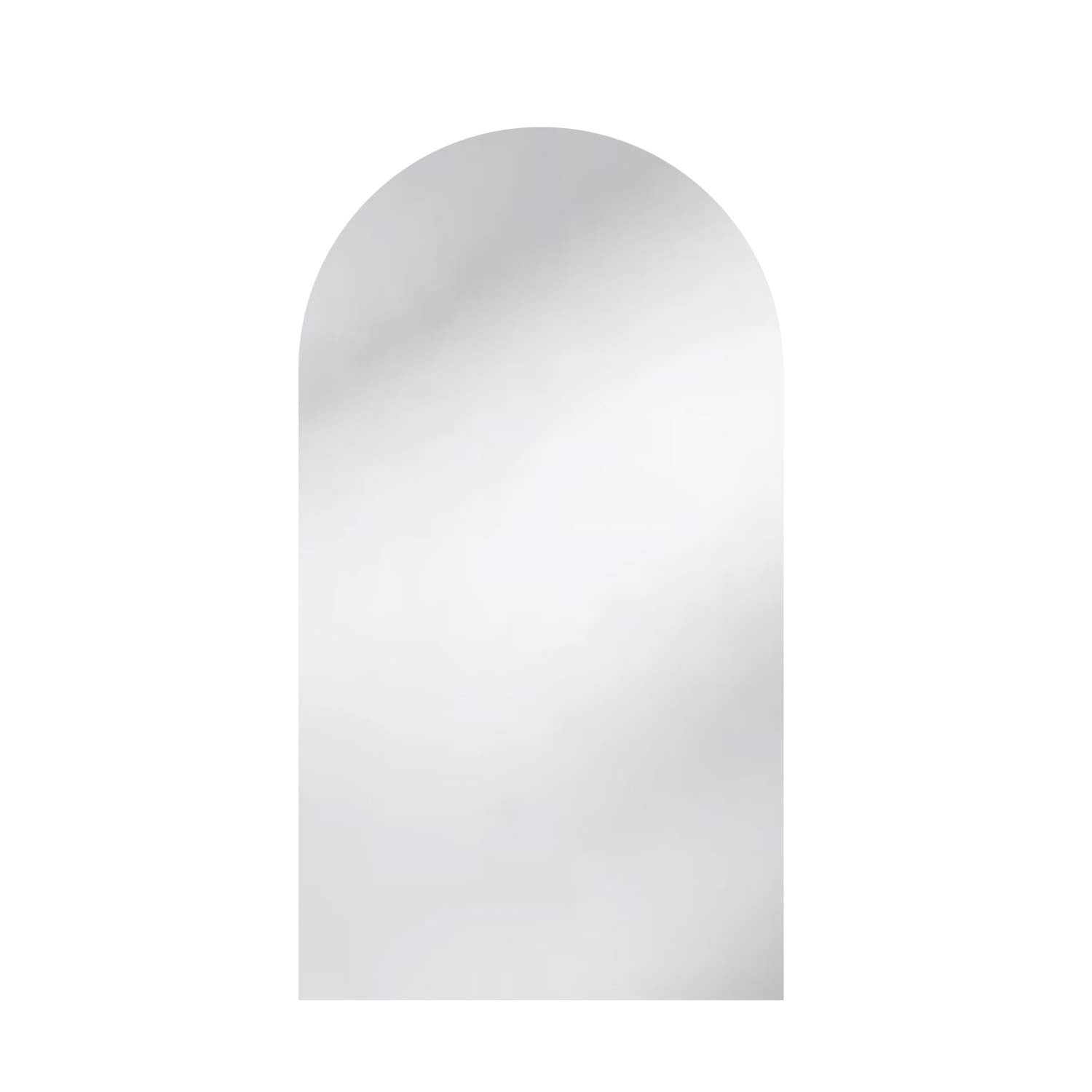 Arched mirror on a white background