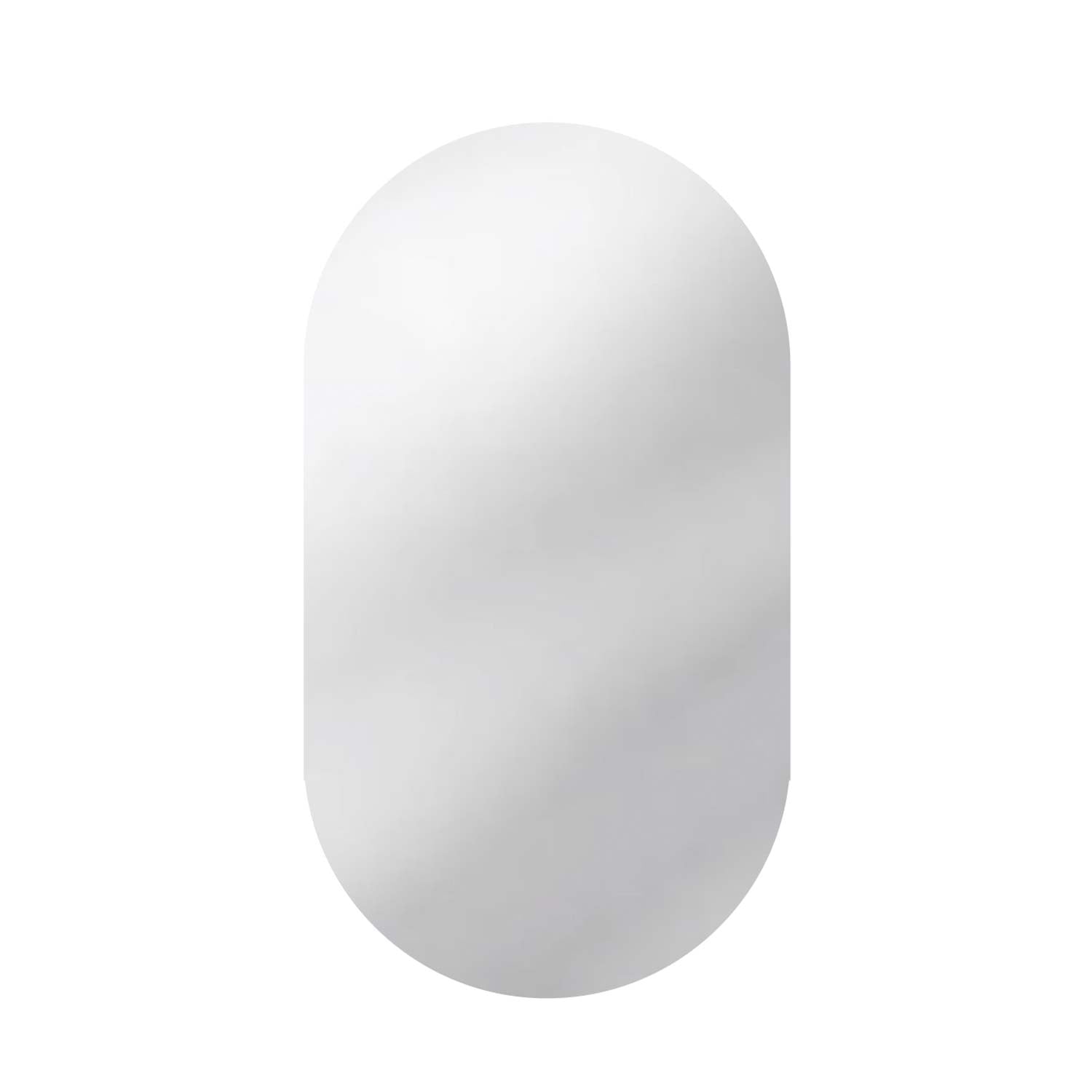 Oval mirror on a white background