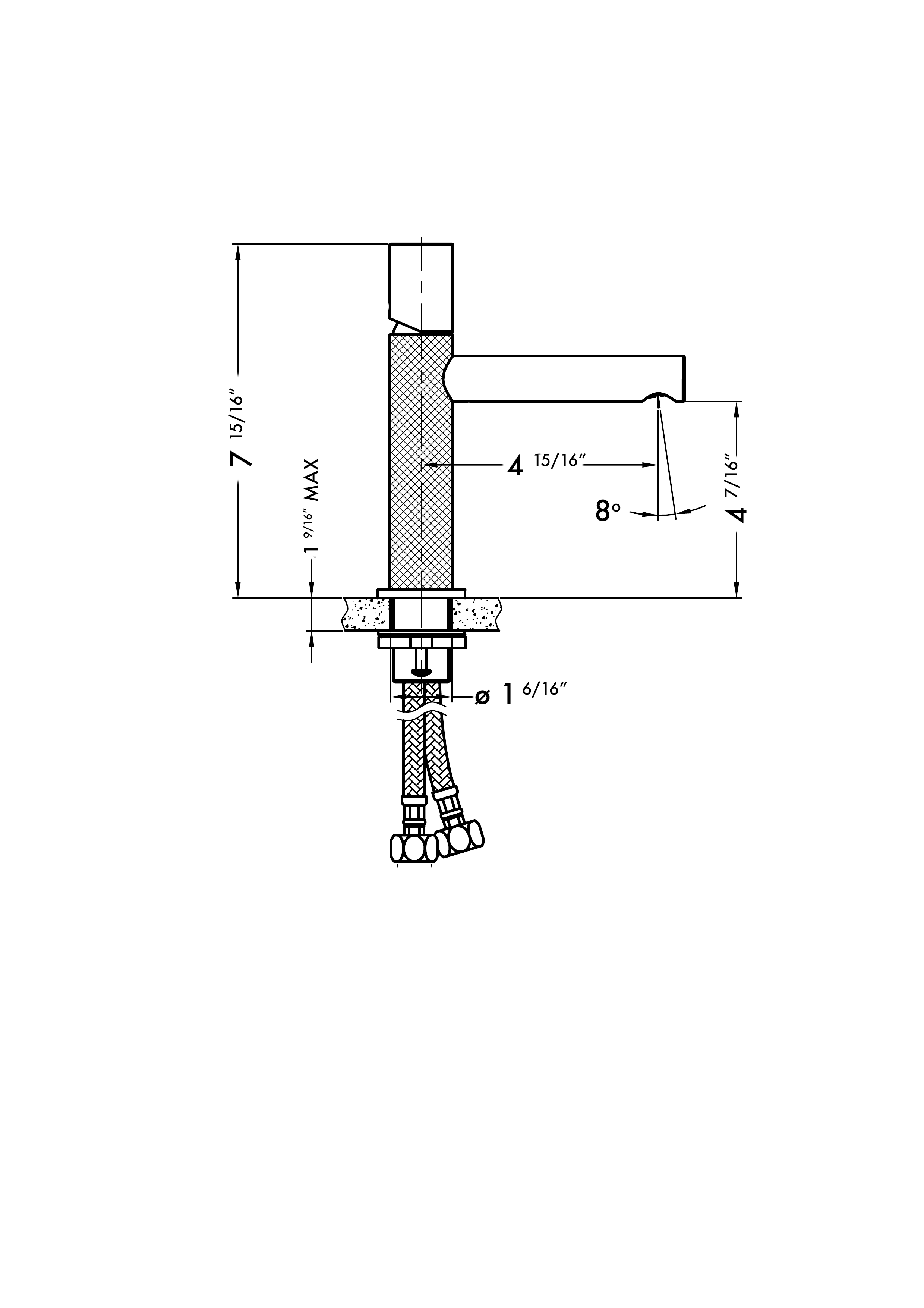 DAX Capri Single Handle Bathroom Faucet