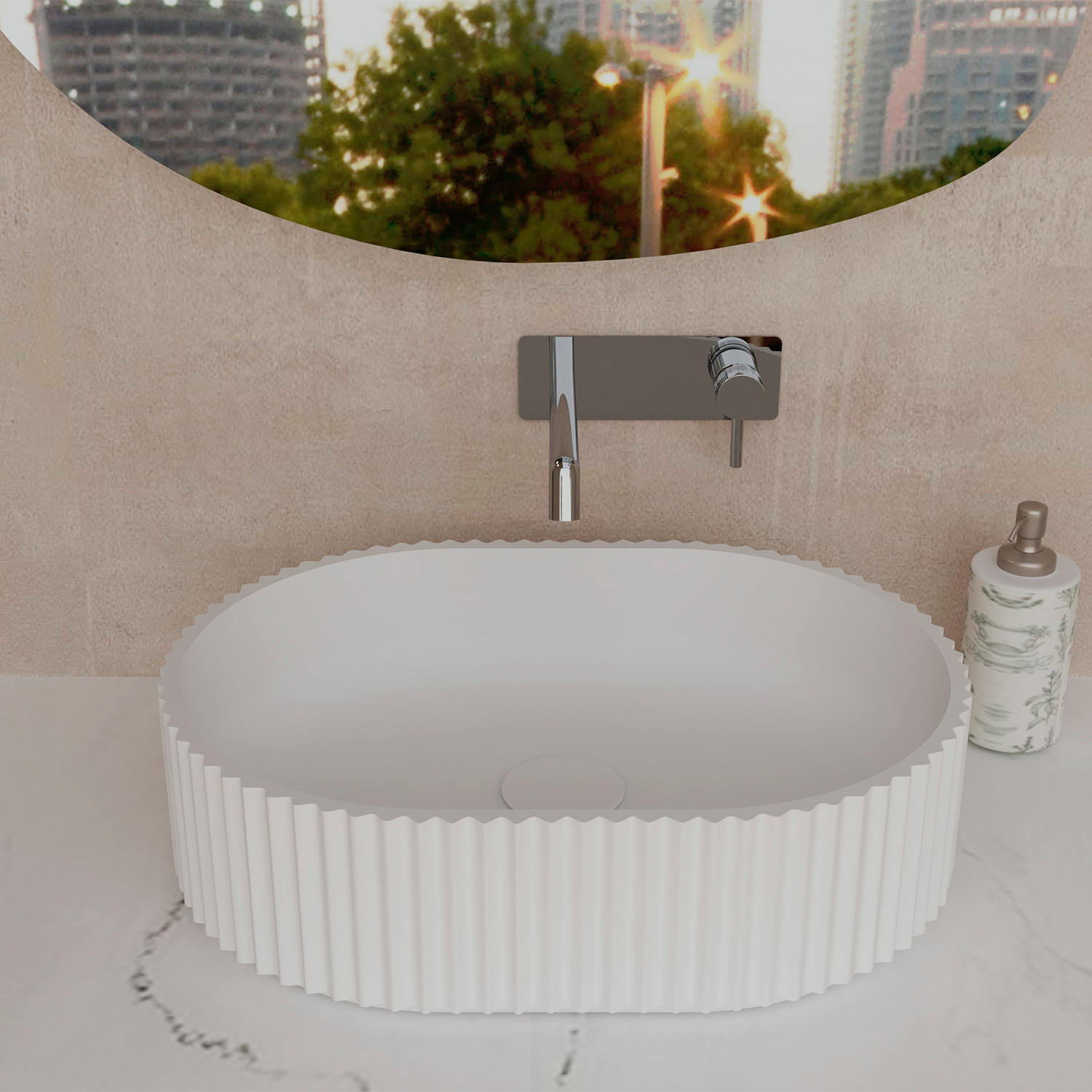 DAX Wall Mount Single Handle Bathroom Faucet (DAX-8030043)