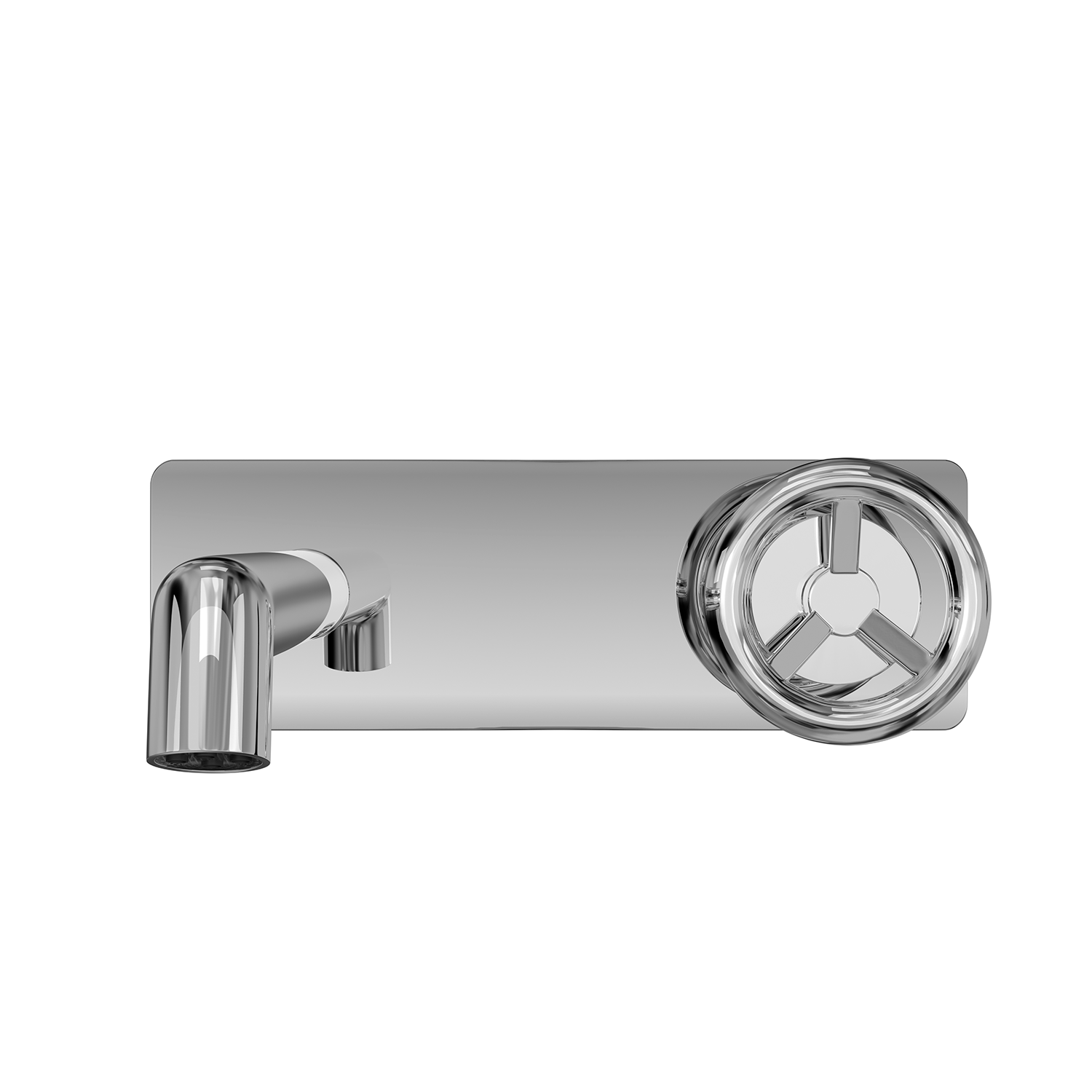 DAX Wall Mount Single Handle Bathroom Faucet Chrome Finish (DAX-8030044)