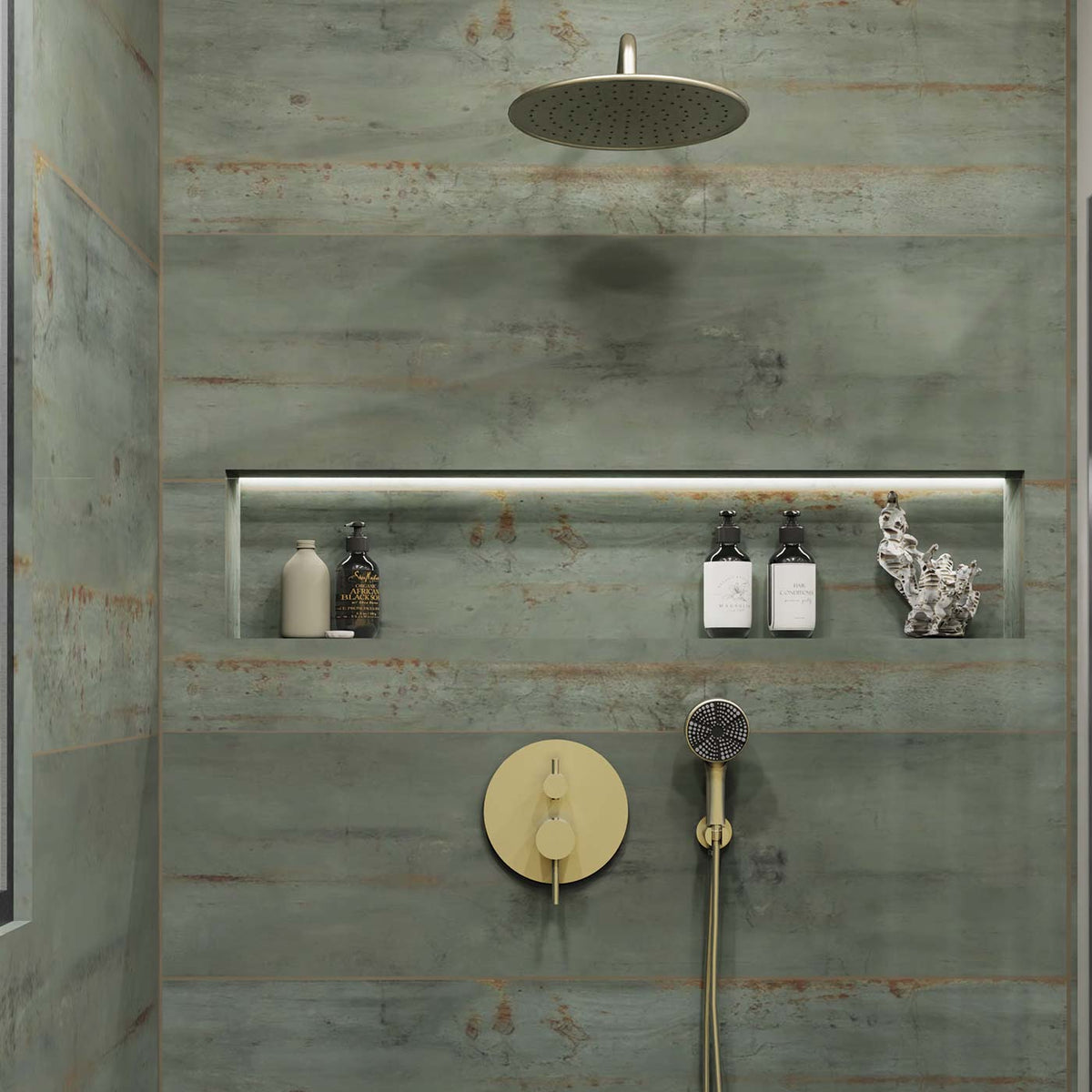 DAX Salerno Round Shower System with Hand Shower - DAX - Shower Systems ...