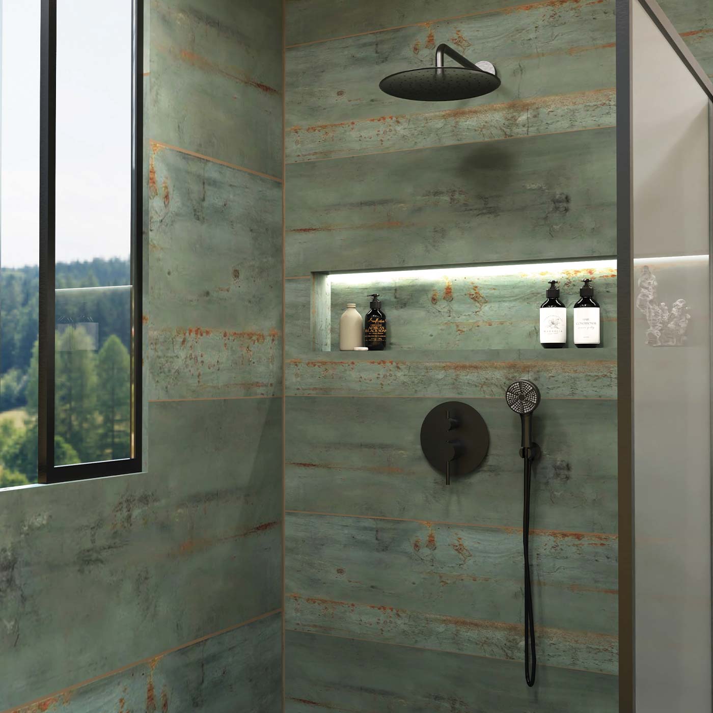 DAX Salerno Round Shower System With Hand Shower DAX Shower Systems Dax Salerno Round Shower System With Hand Shower Dax Shower Systems