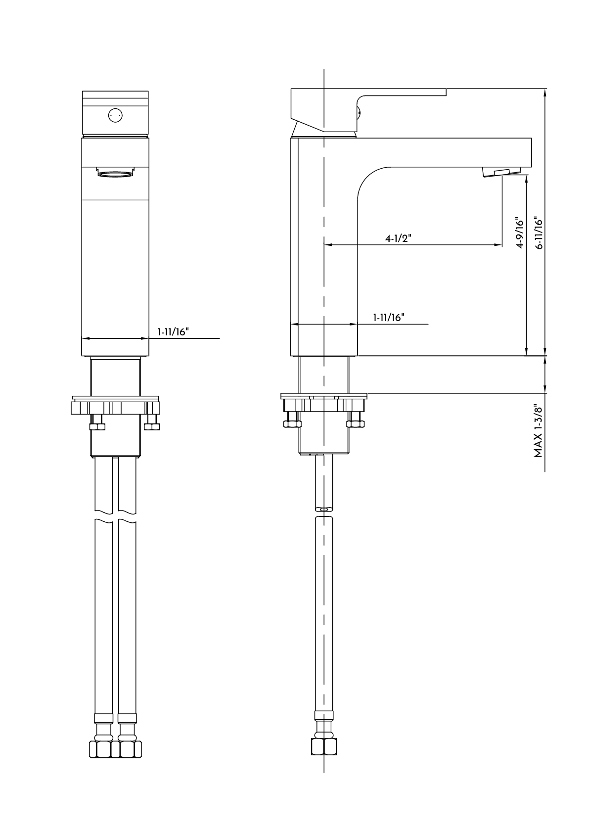 DAX Single Handle Bathroom Faucet (DAX-8142)