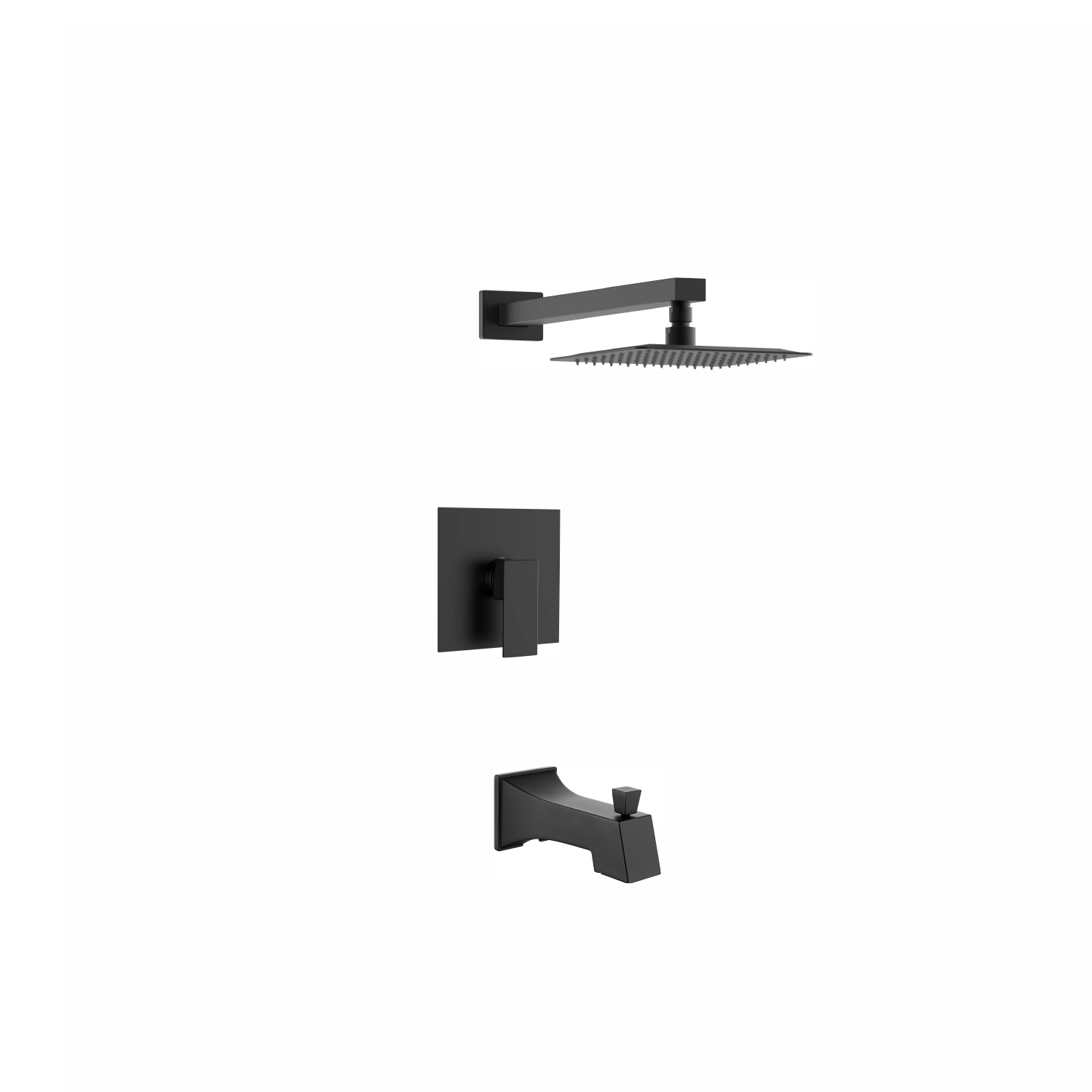 Matt black shower system 