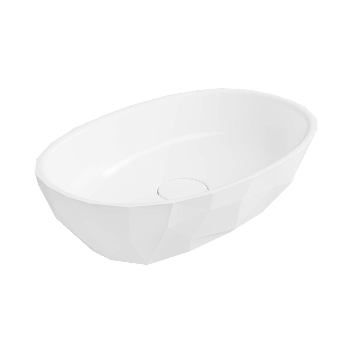 DAX Arte Solid Surface Oval Vessel Basin (18" x 12")