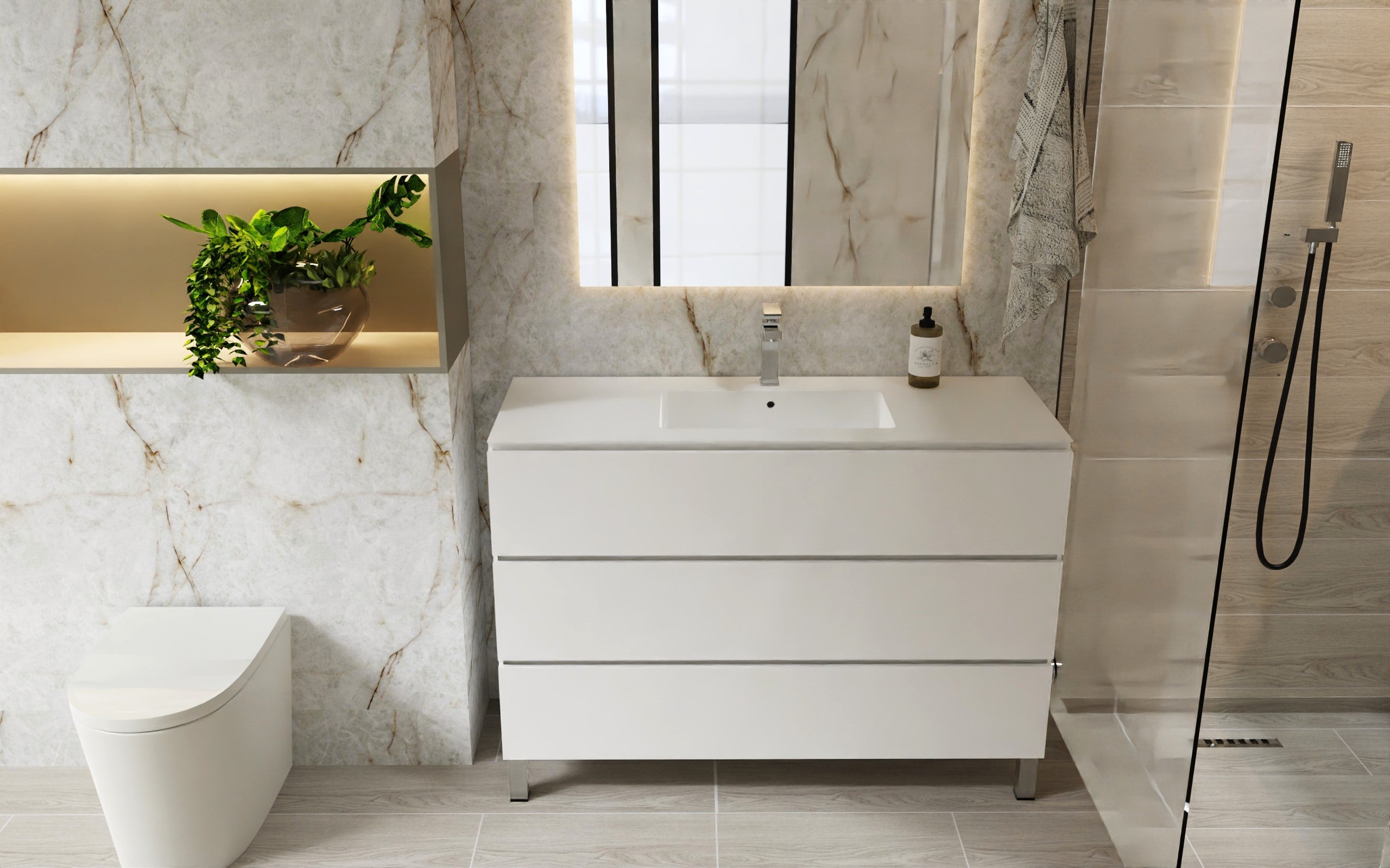 Costa Bathroom Vanity Cabinet with Basin Included