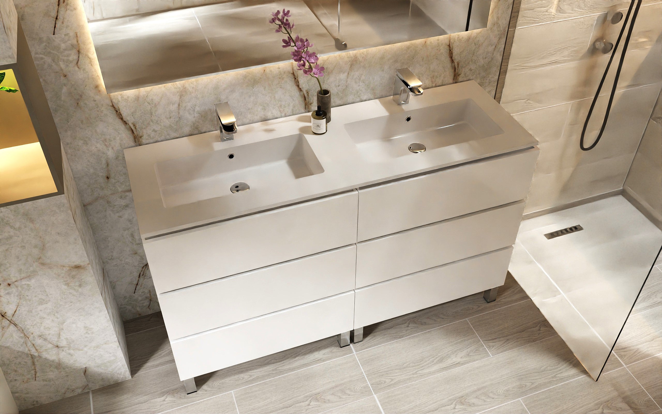 Costa Bathroom Vanity Cabinet with Basin Included