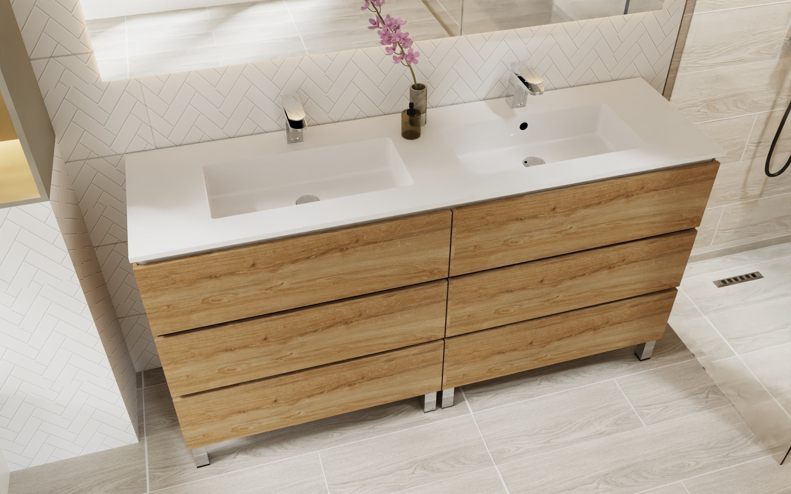 Costa Bathroom Vanity Cabinet with Basin Included