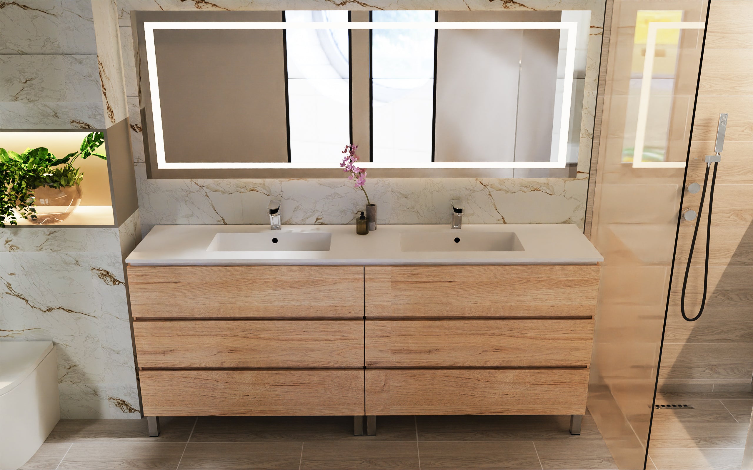 Costa Bathroom Vanity Cabinet with Basin Included