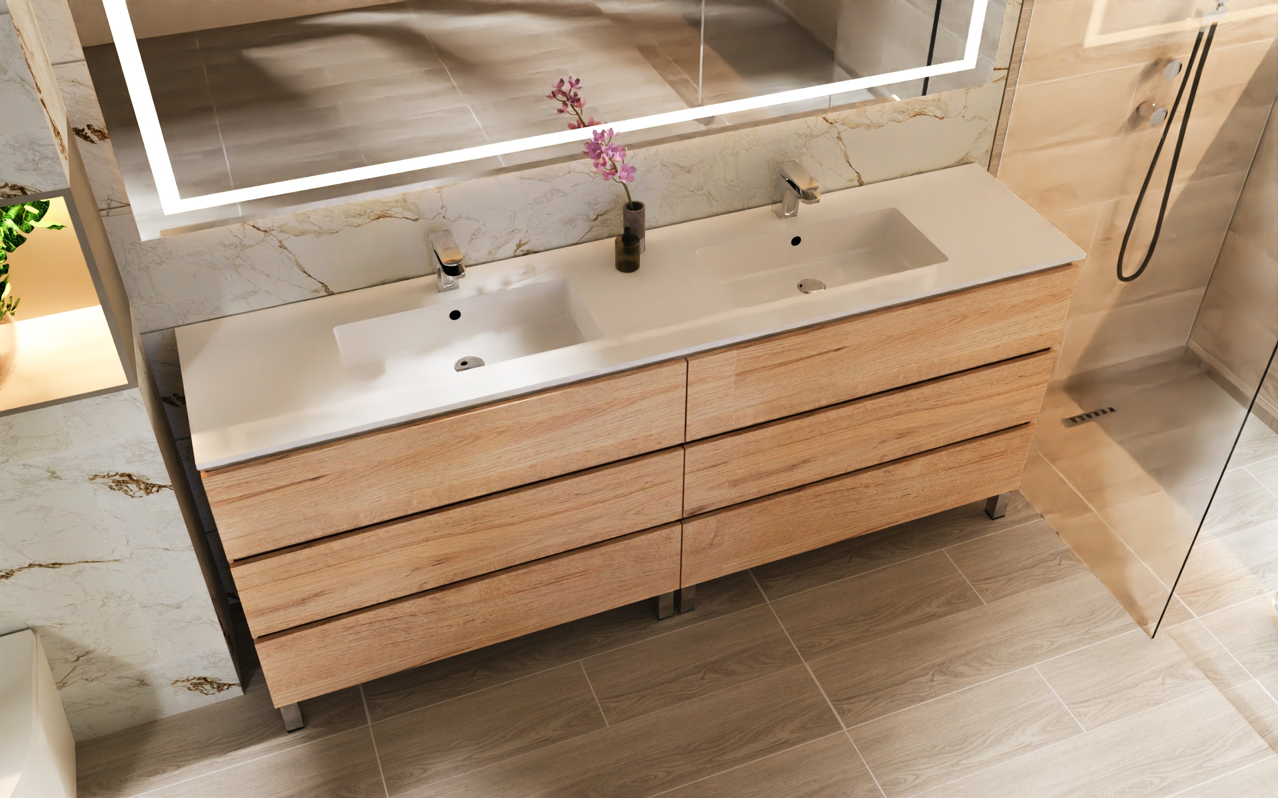 Costa Bathroom Vanity Cabinet with Basin Included