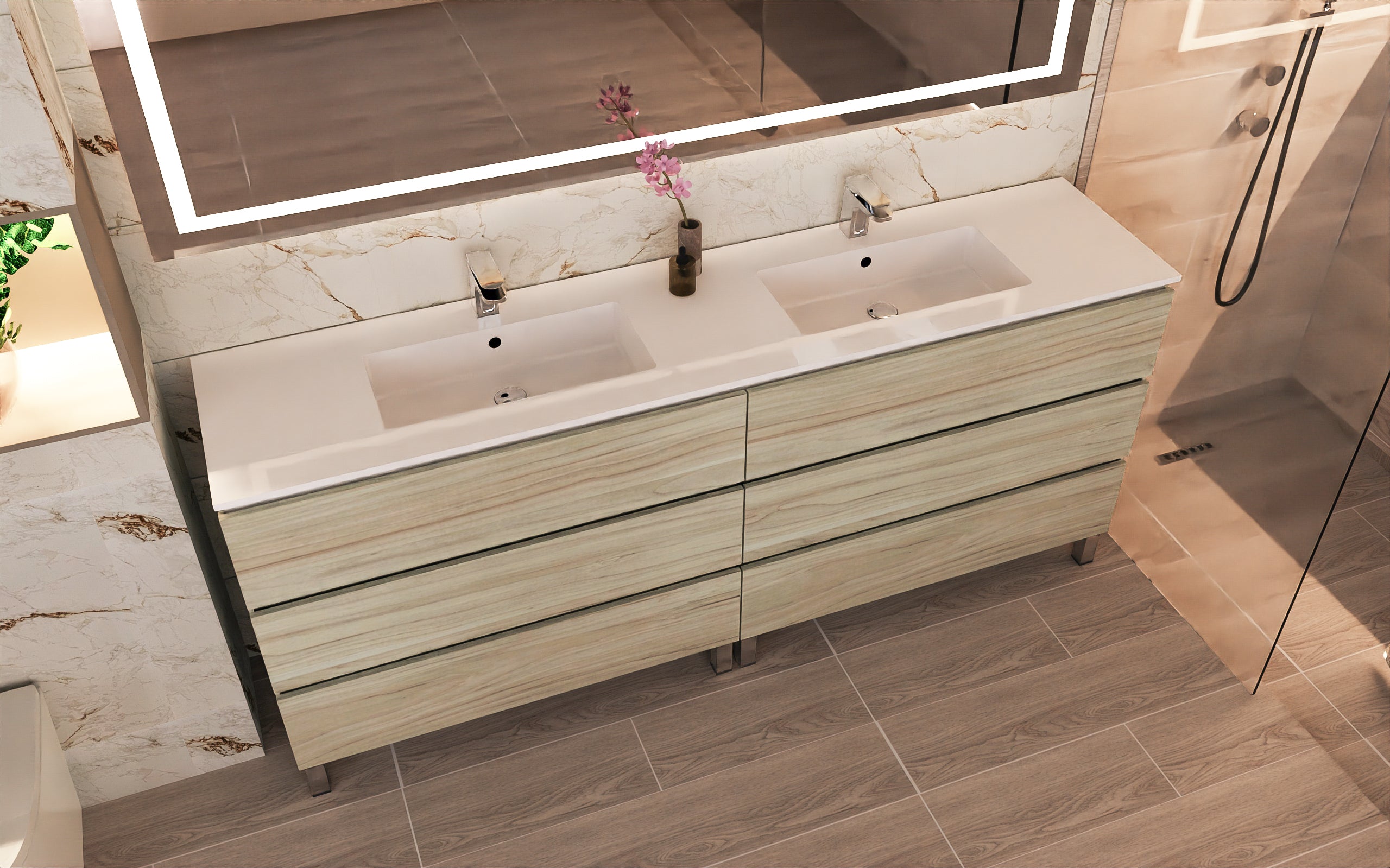 Costa Bathroom Vanity Cabinet with Basin Included