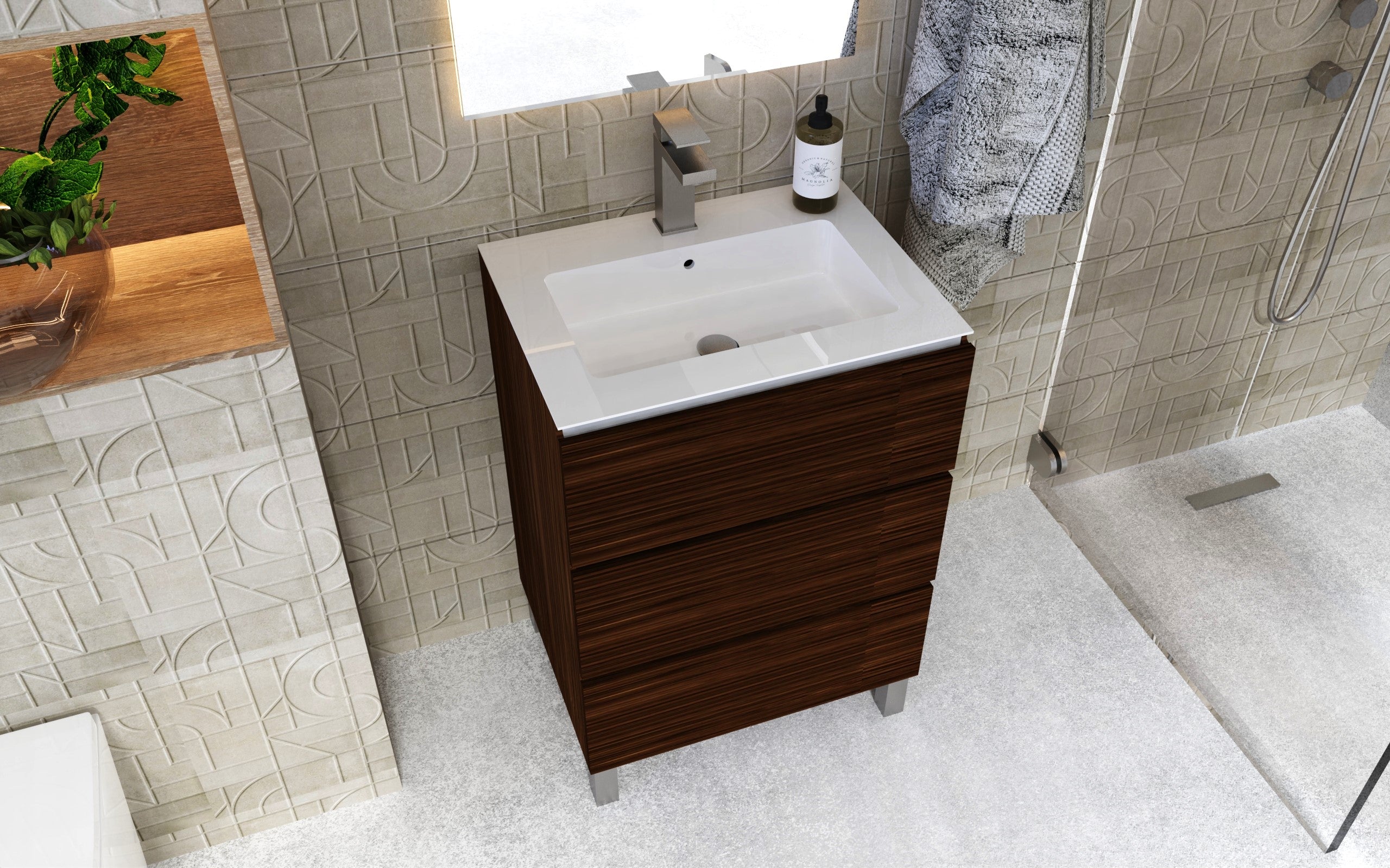 Costa Bathroom Vanity Cabinet with Basin Included