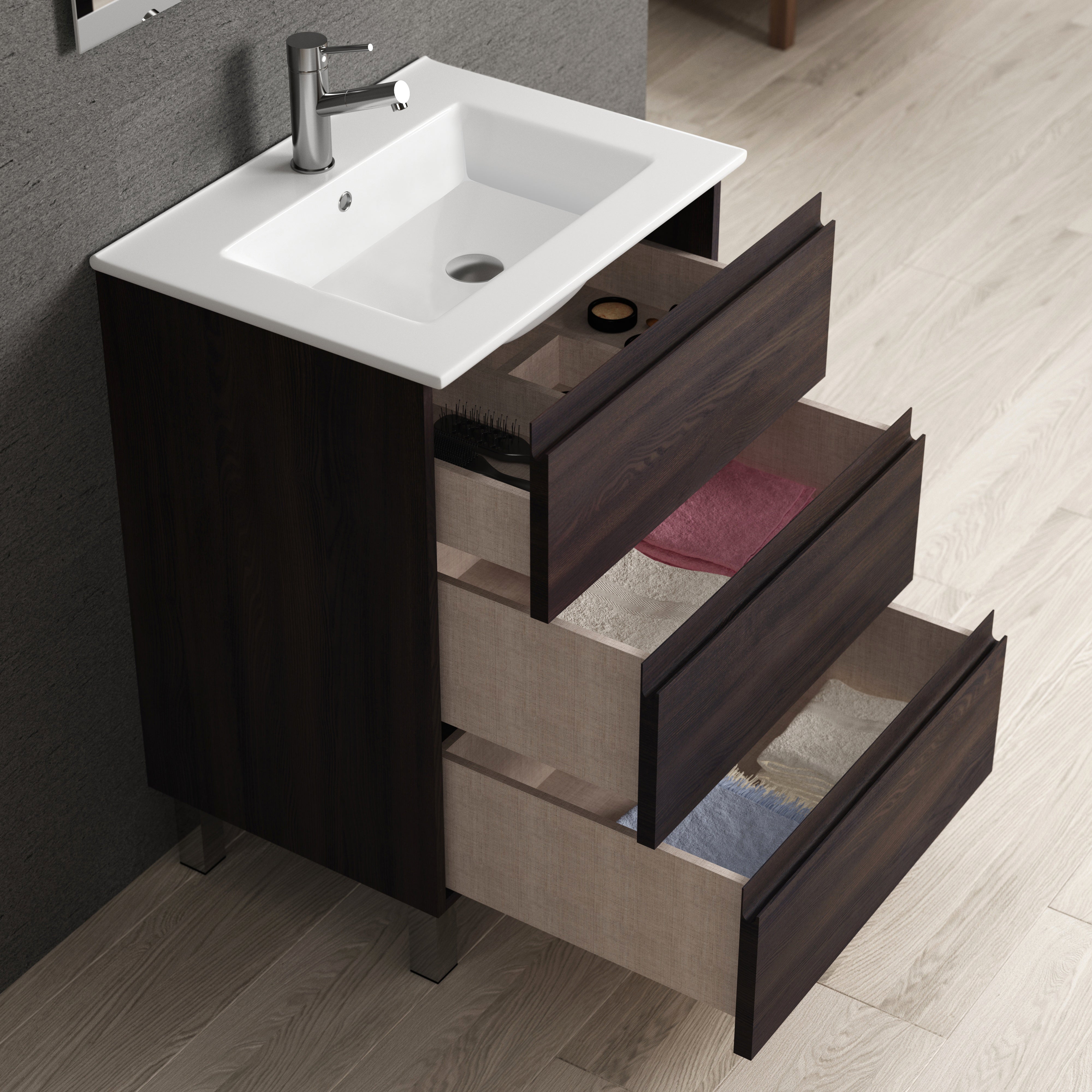 Costa Bathroom Vanity Cabinet with Basin Included