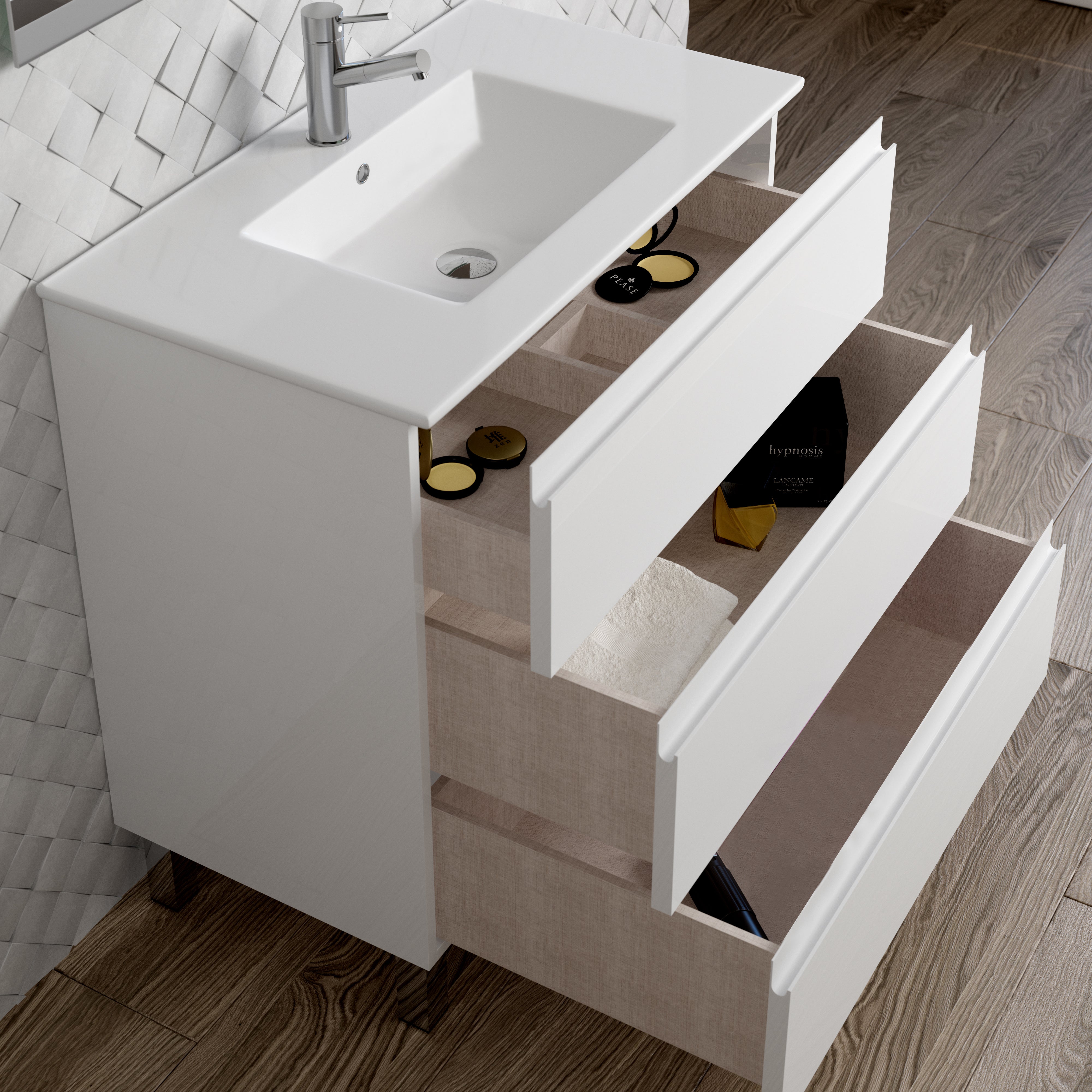 Costa Bathroom Vanity Cabinet with Basin Included