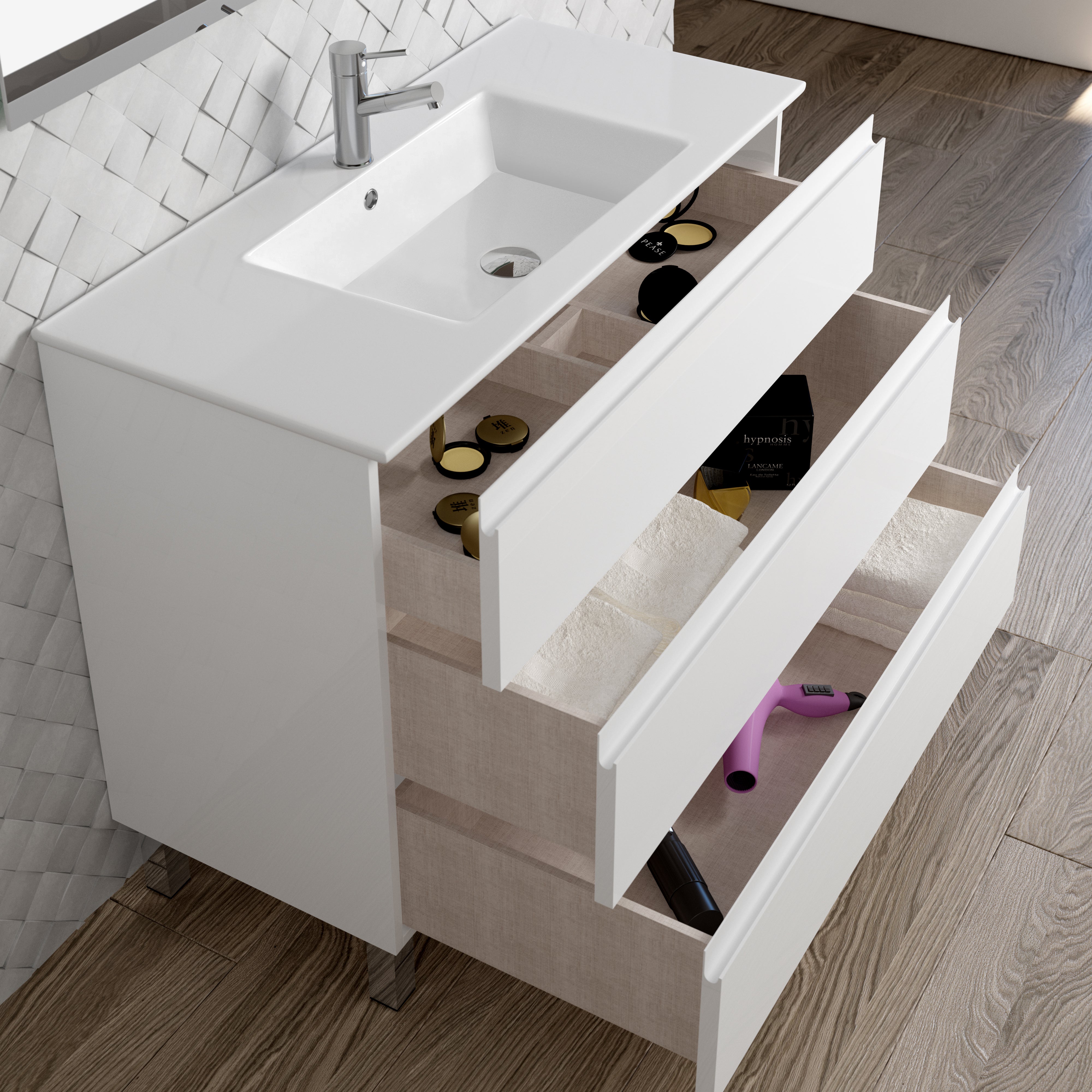 Costa Bathroom Vanity Cabinet with Basin Included