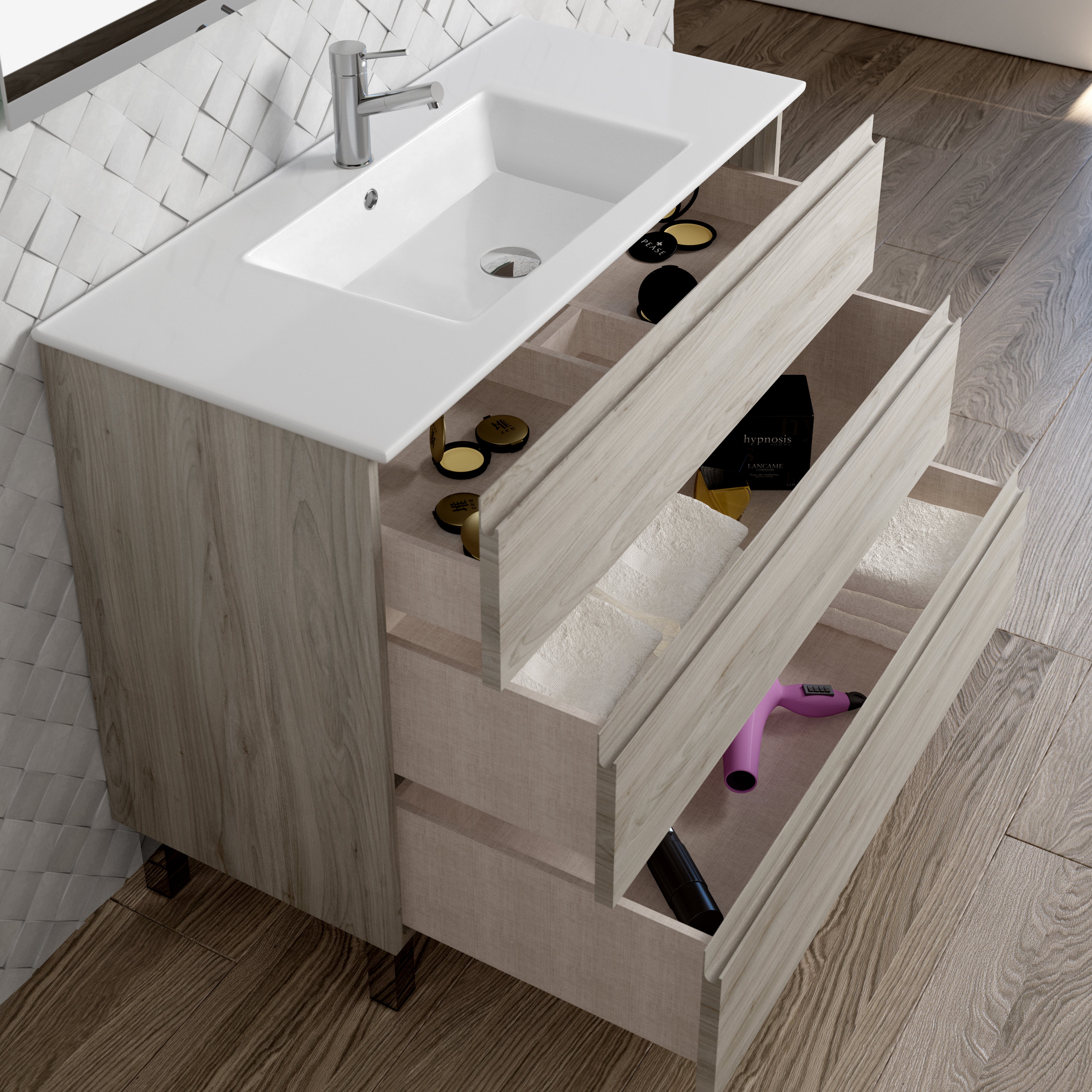 Costa Bathroom Vanity Cabinet with Basin Included