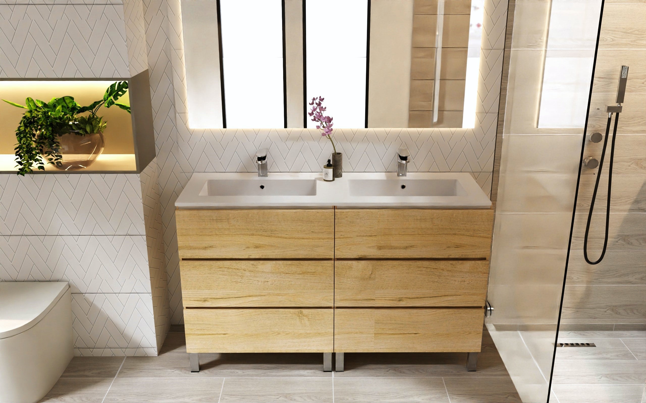 Costa Bathroom Vanity Cabinet with Basin Included