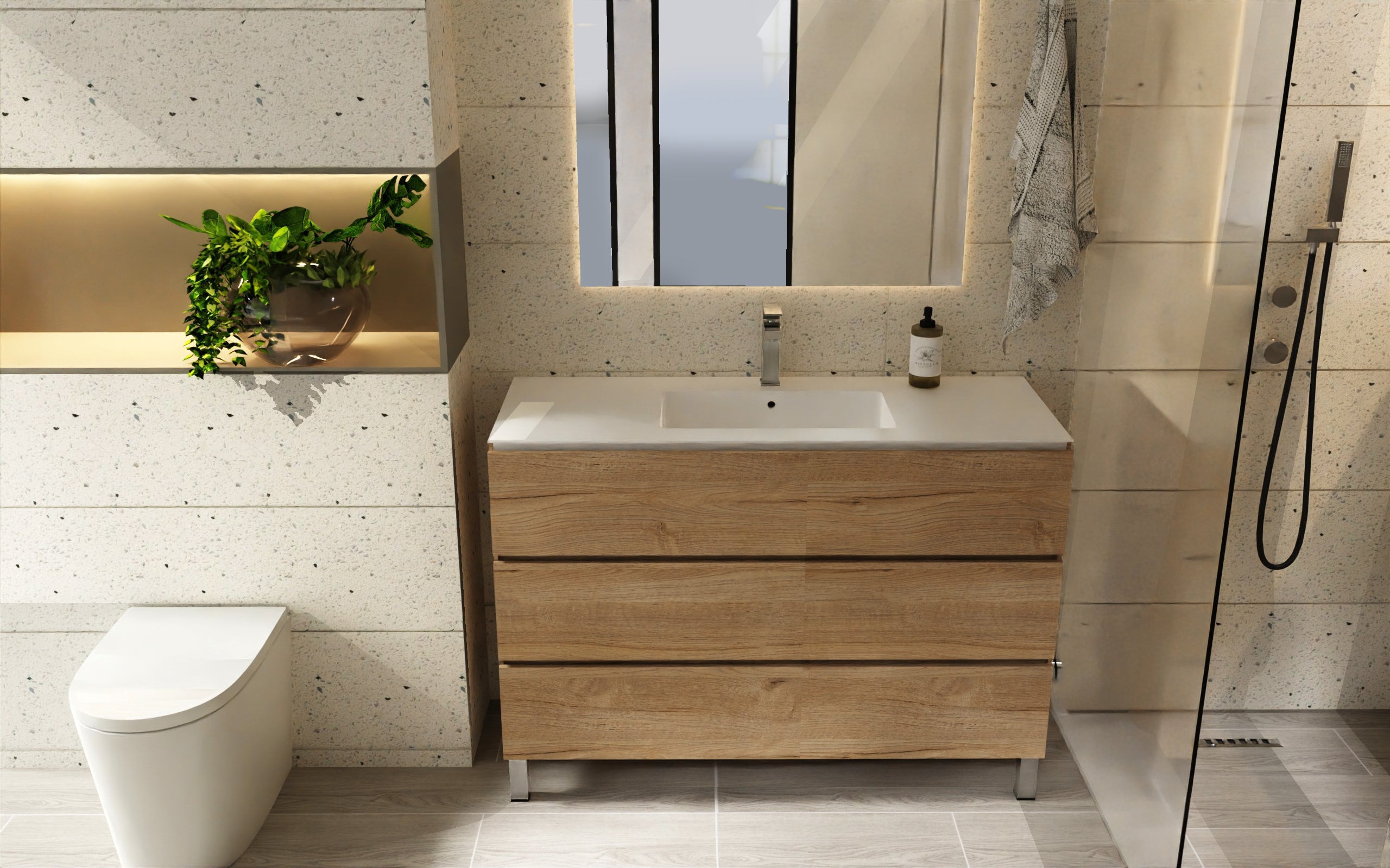 Costa Bathroom Vanity Cabinet with Basin Included