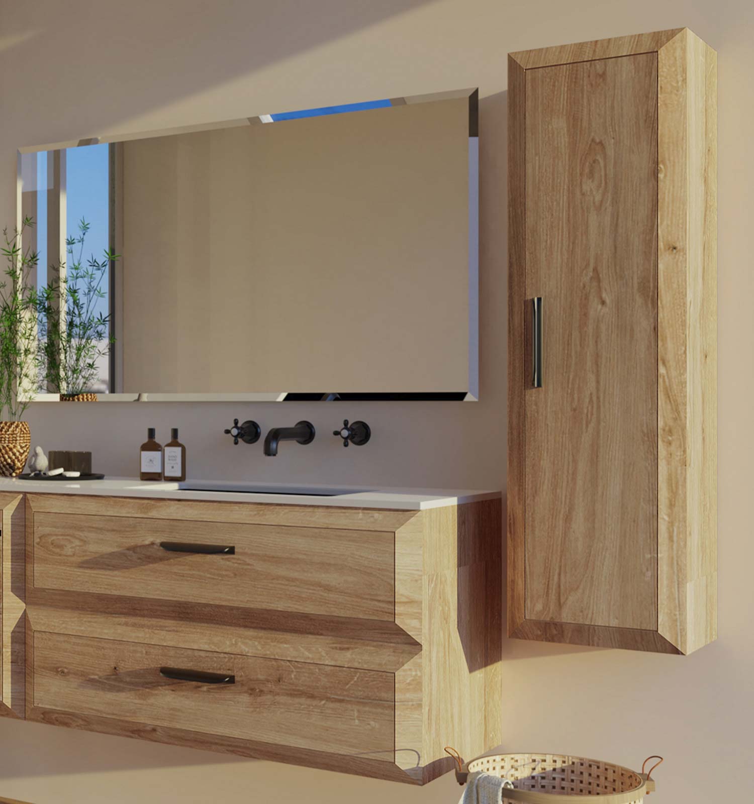 Bathroom Tall Side Cabinet DELTA Collection by DAX