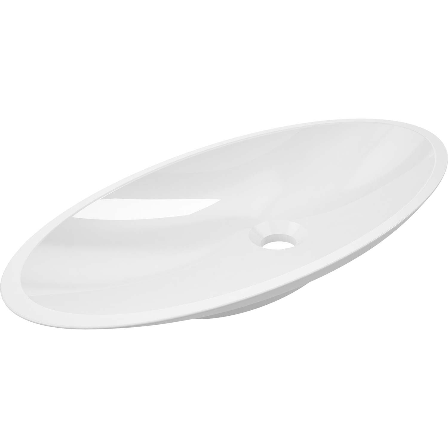 DAX Grace Solid Surface Oval Vessel Basin (20" x 10")