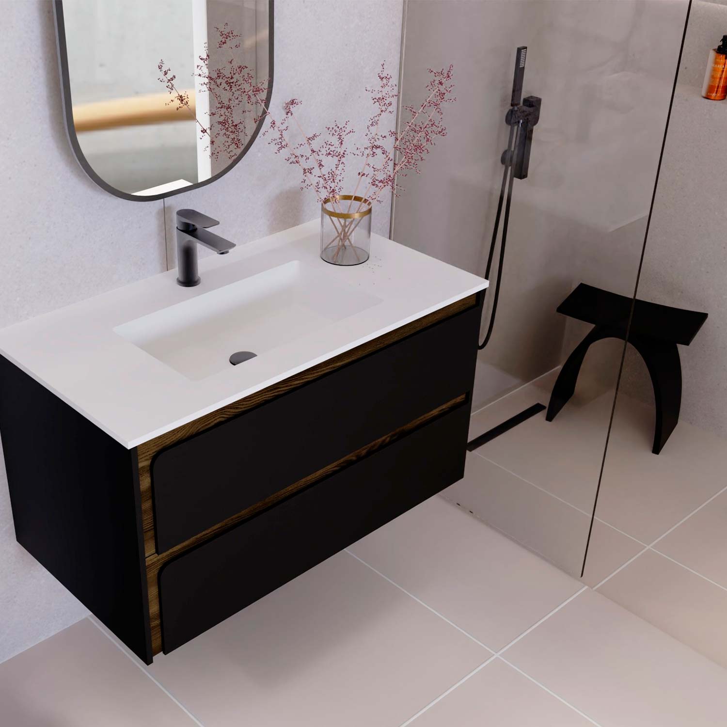 Indico Bathroom Single Vanity Cabinet with Basin Included