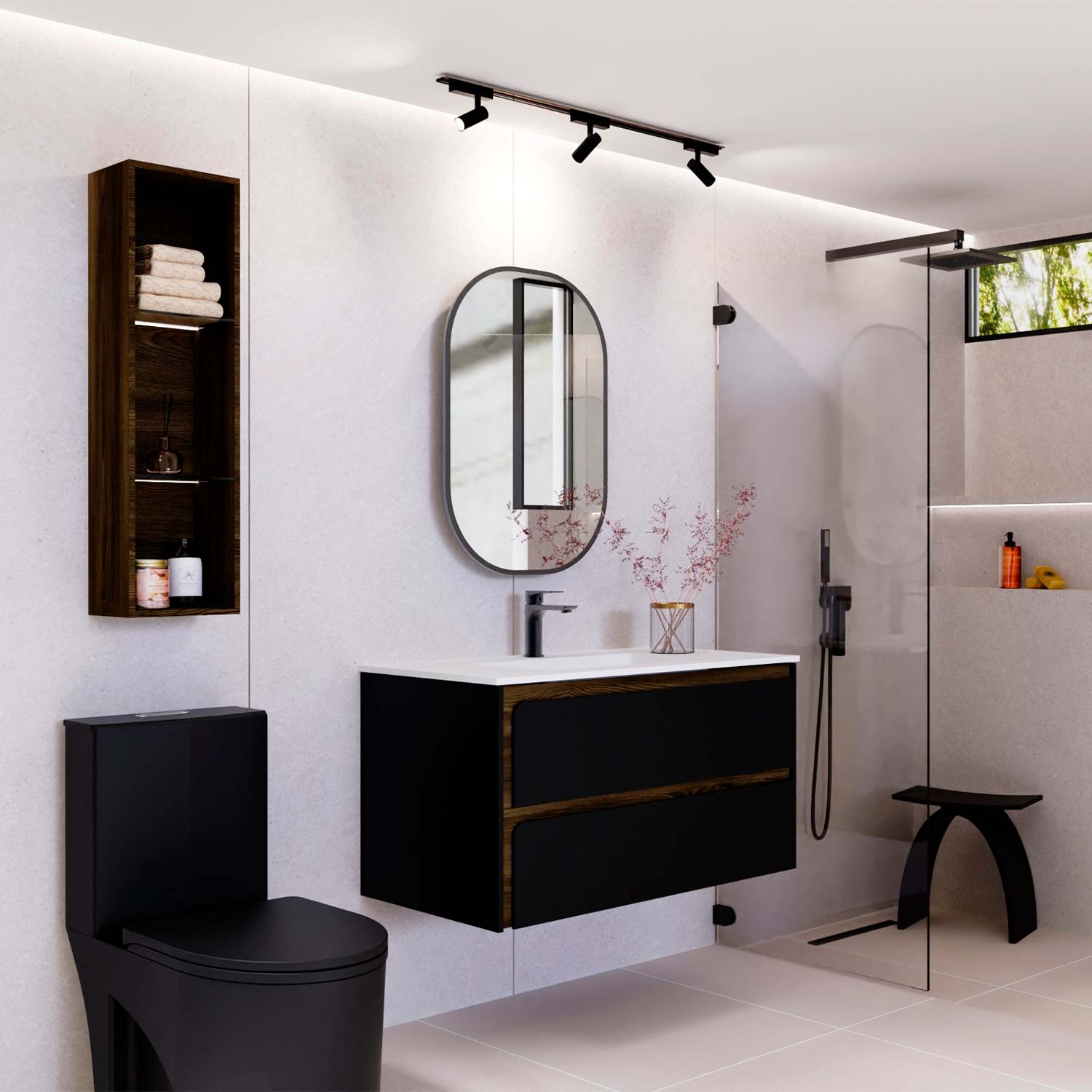 Indico Bathroom Single Vanity Cabinet with Basin Included