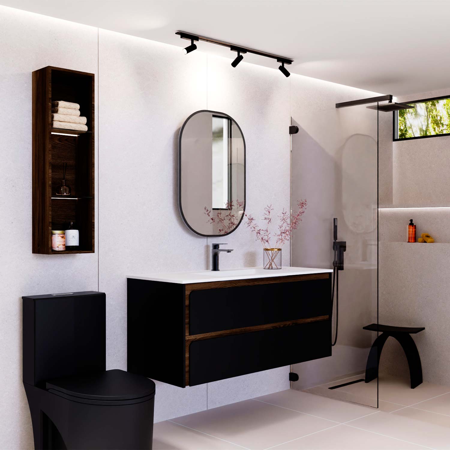 Indico Bathroom Single Vanity Cabinet with Basin Included