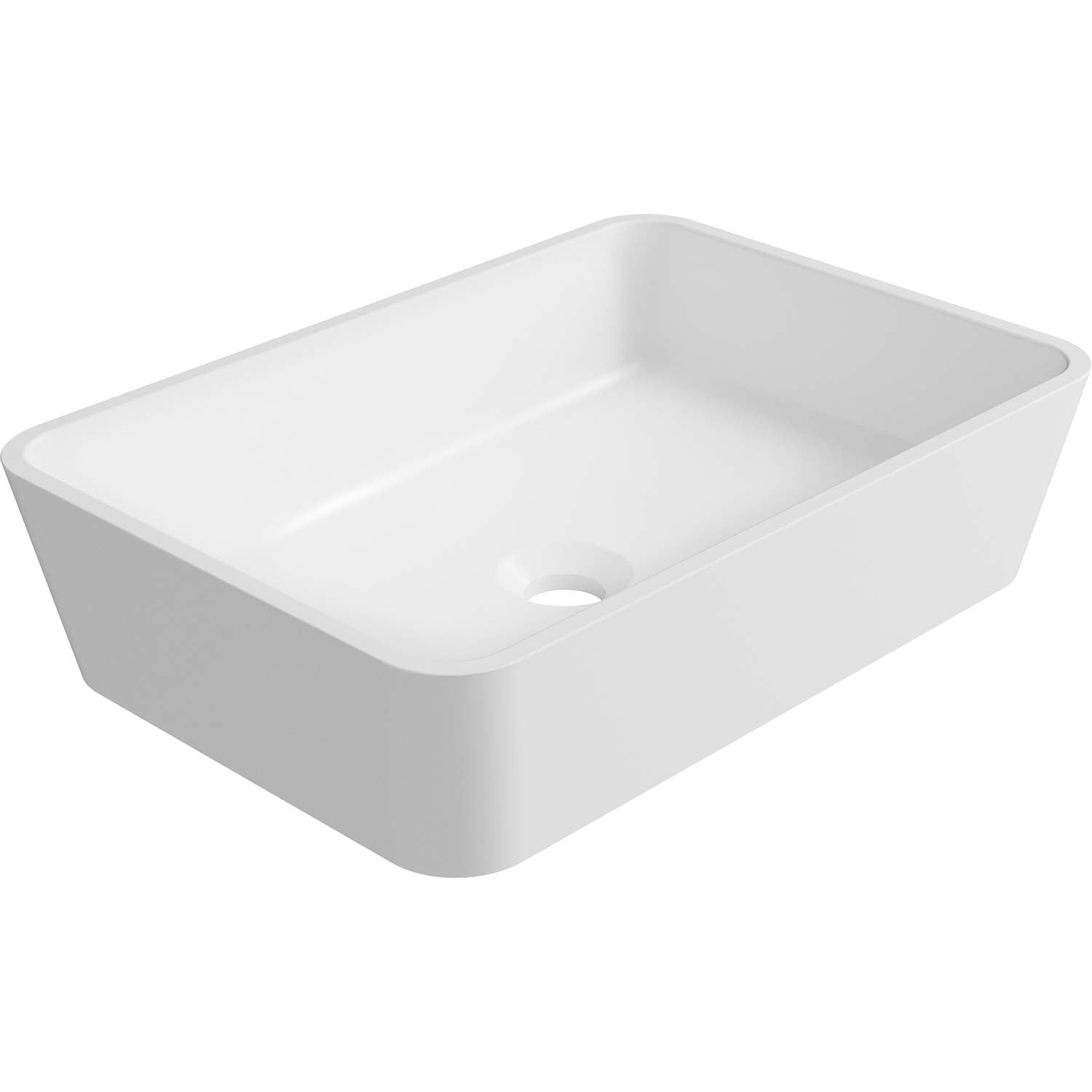 DAX Lotus Solid Surface Rectangle Vessel Basin (16" x 11")