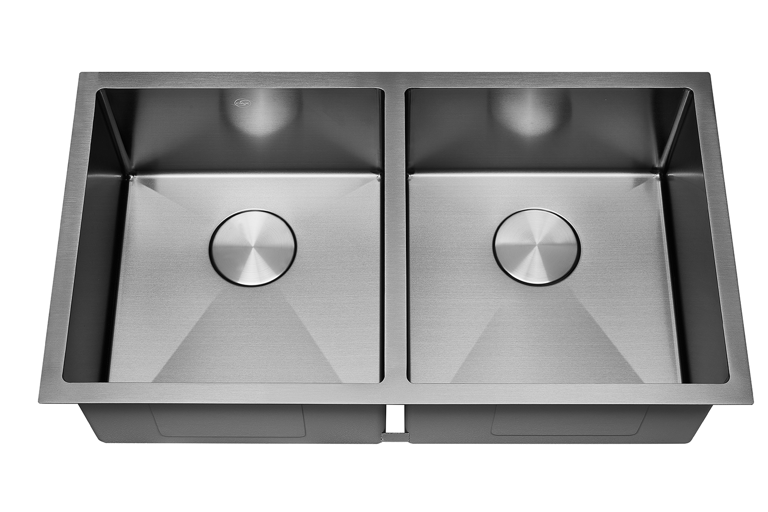 DAX Handmade Nanometre Double Bowl Undermount Kitchen Sink - Black Stainless Steel 304 - (DAX-NB3218-R10)