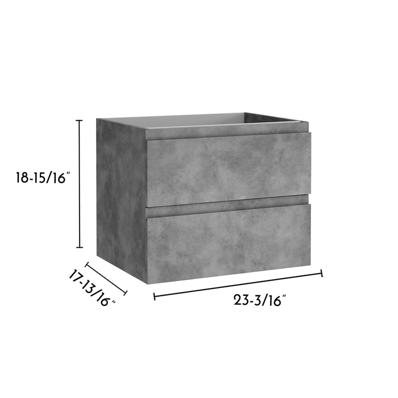 DAX Pasadena vanity cabinet 24", cement with Onix basin (DAX-PAS012481-ONX)