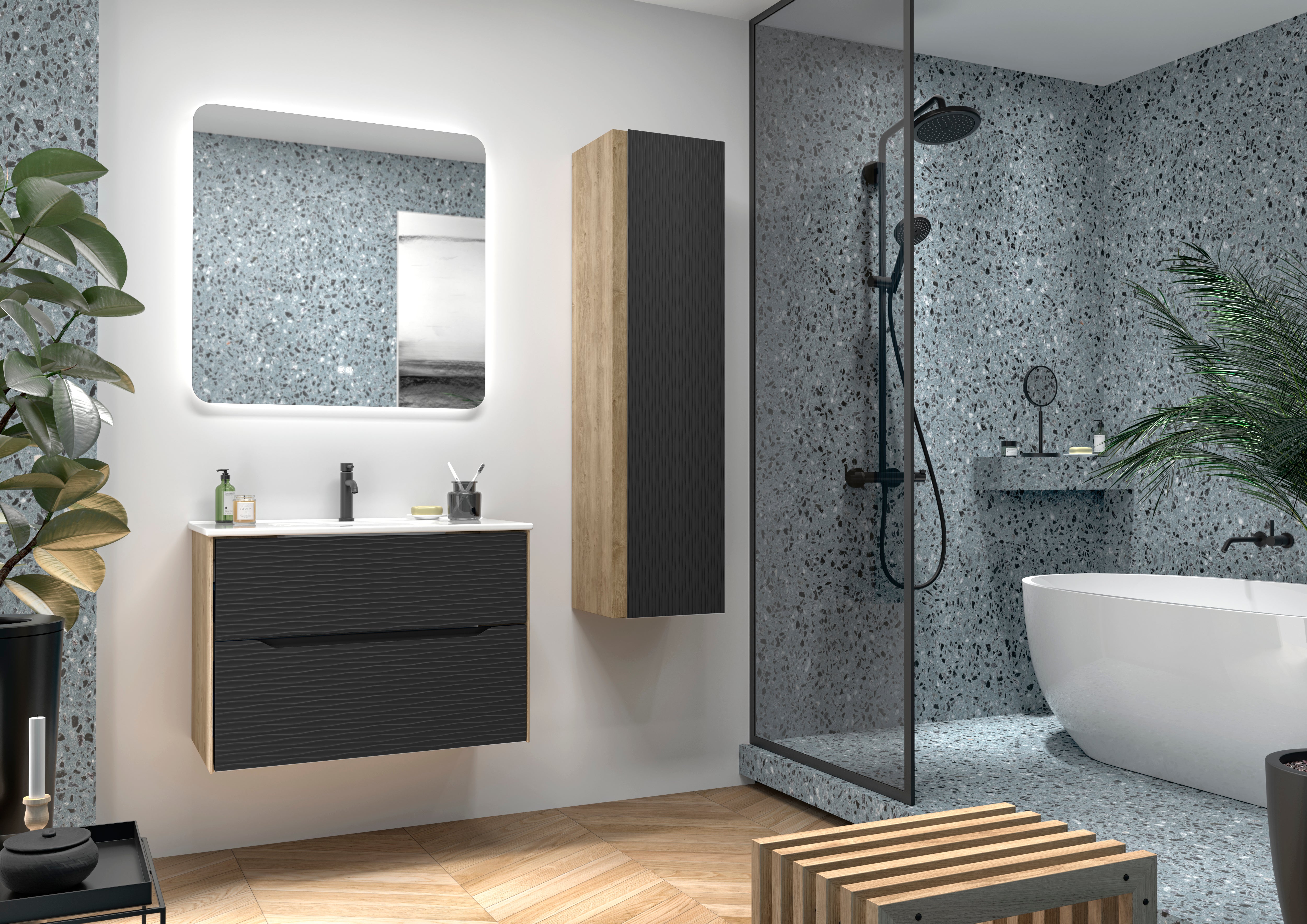 DAX Sahara Bathroom Vanity Cabinet with Onix Basin