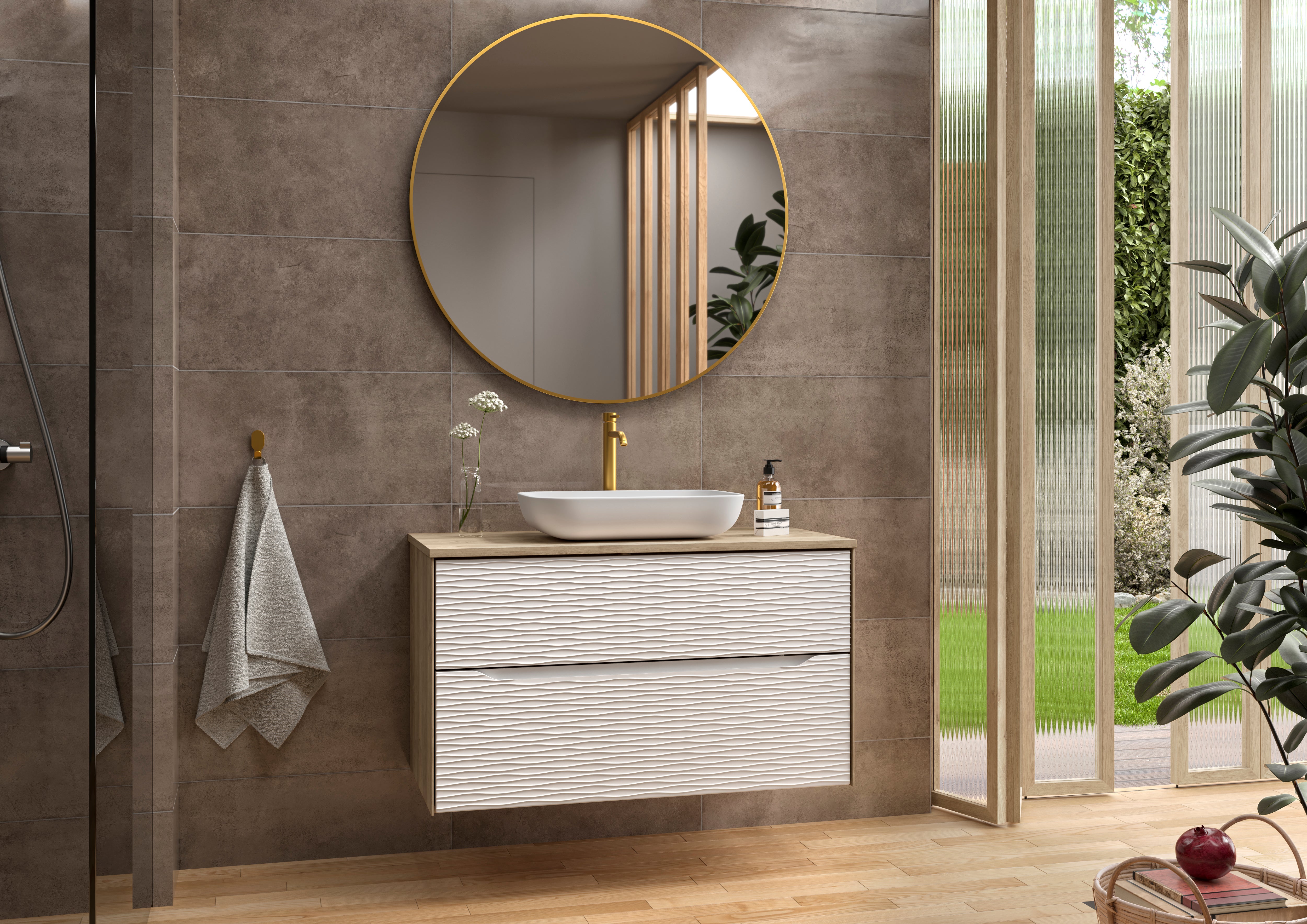 DAX Sahara Bathroom Vanity Cabinet with Onix Basin